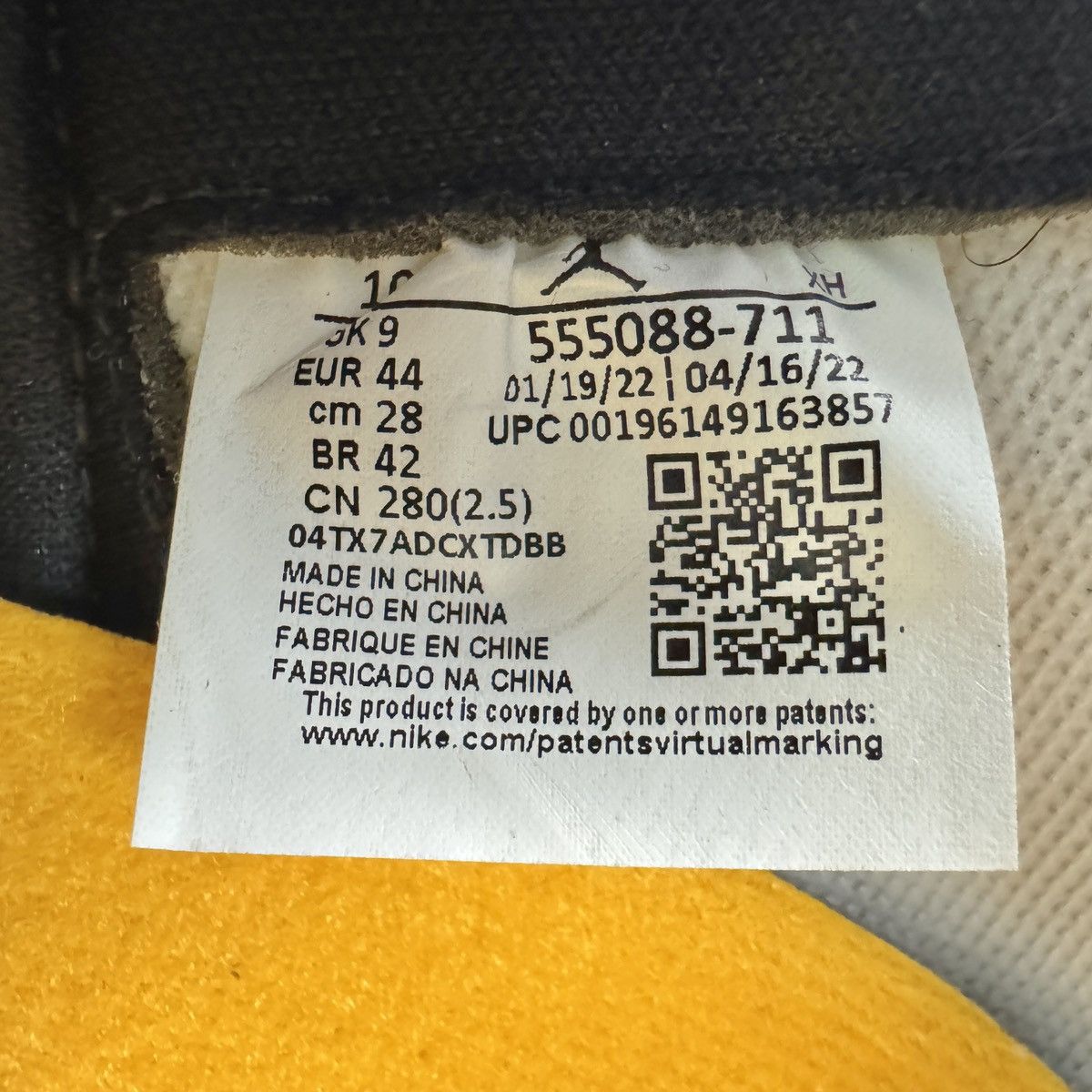 Jordan Brand Nike Air Jordan 1 Retro High OG Taxi Size US 10 / EU 43 - 7 Thumbnail