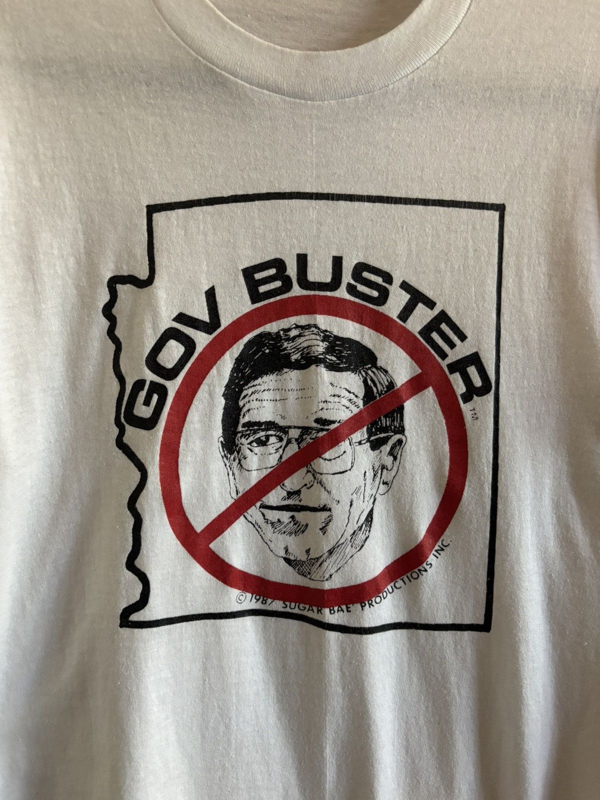 Vintage Vintage 1987 Grassroots Politics “Gov Buster” T-Shirt Size US M / EU 48-50 / 2 - 2 Thumbnail
