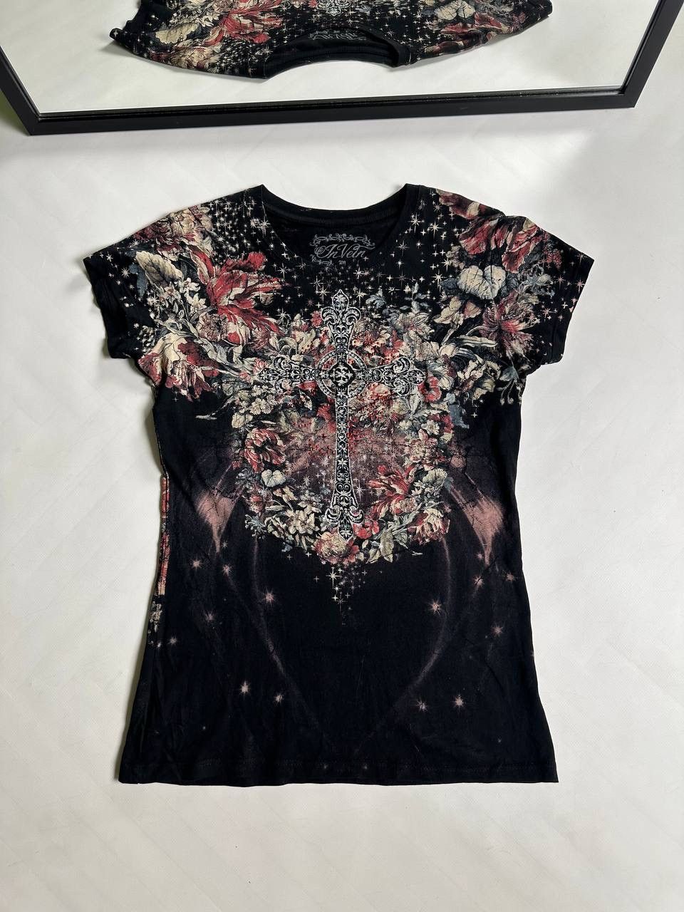 Christian Audigier Vintage Y2K womens Gothic Ed Hardy Style T Shirt Size M / US 6-8 / IT 42-44 - 1 Thumbnail