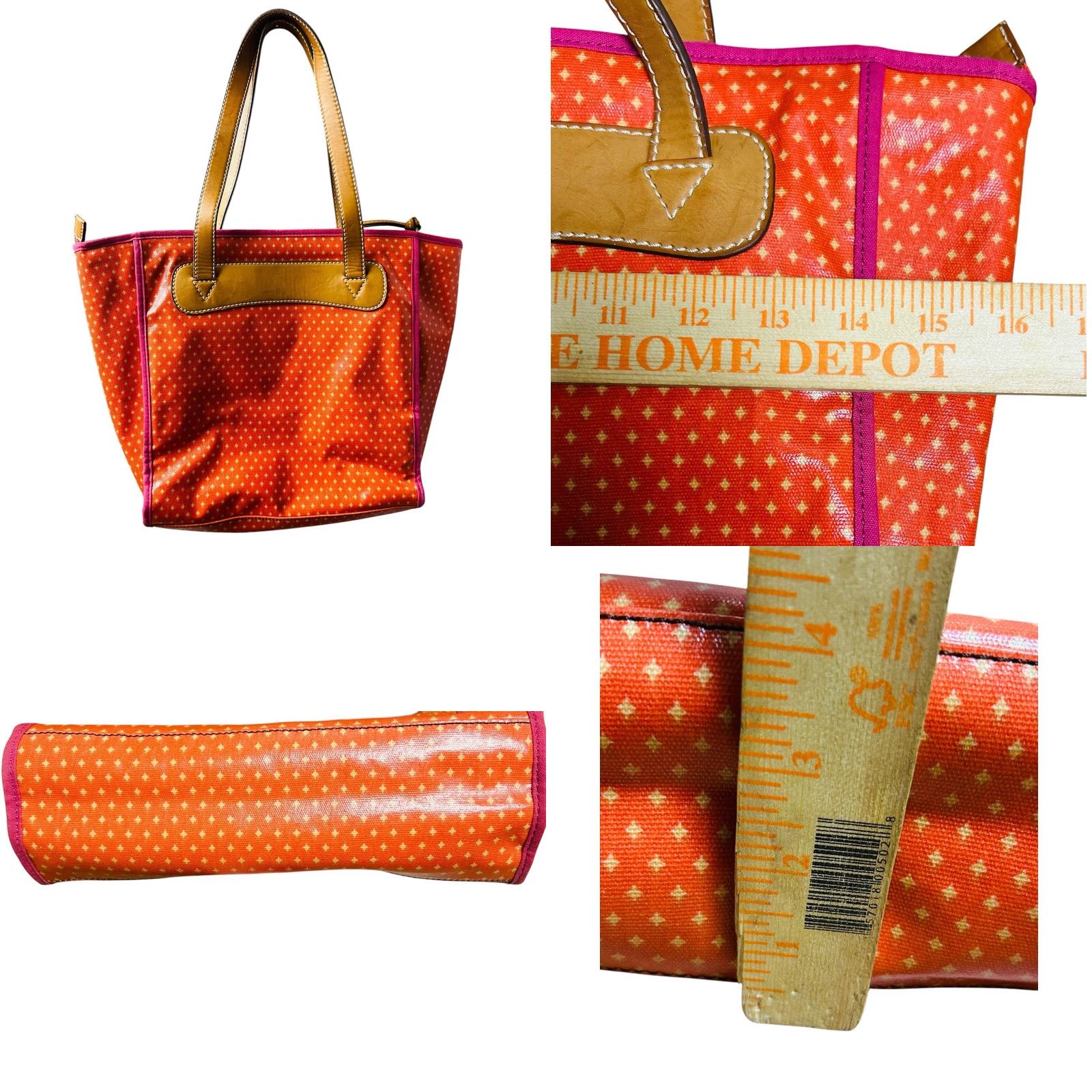 Fossil Fossil Key-Per Shopper Tote Bag Purse Coral Diamond Coated Canvas W/Wallet New Women Large Leather Handles Summer Couture 100% Nylon? Size L / US 10 / IT 46 - 9 Thumbnail