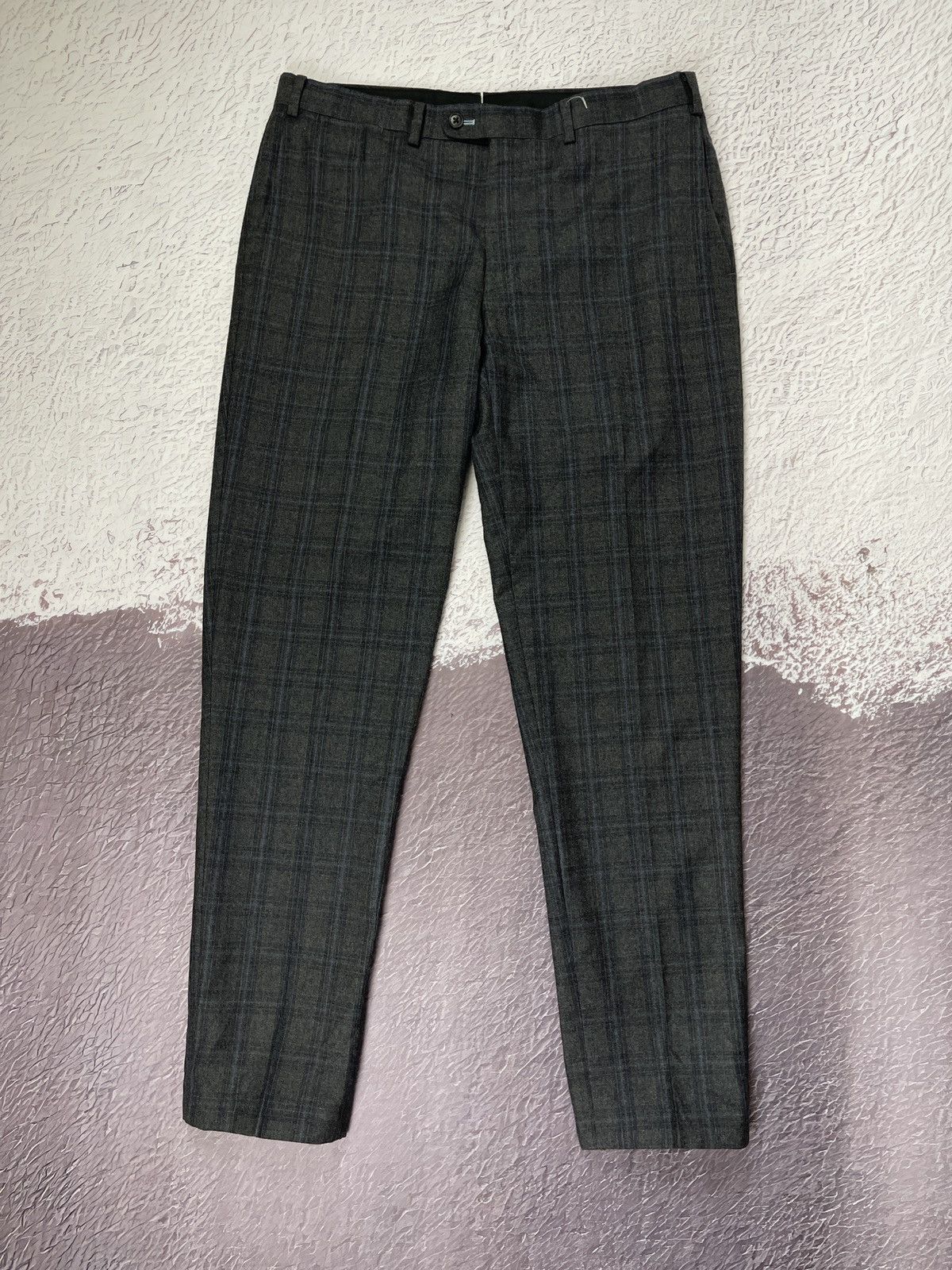 Suitsupply Suitsupply Lazio wool checkered grey pants trousers Size 40R - 2 Thumbnail