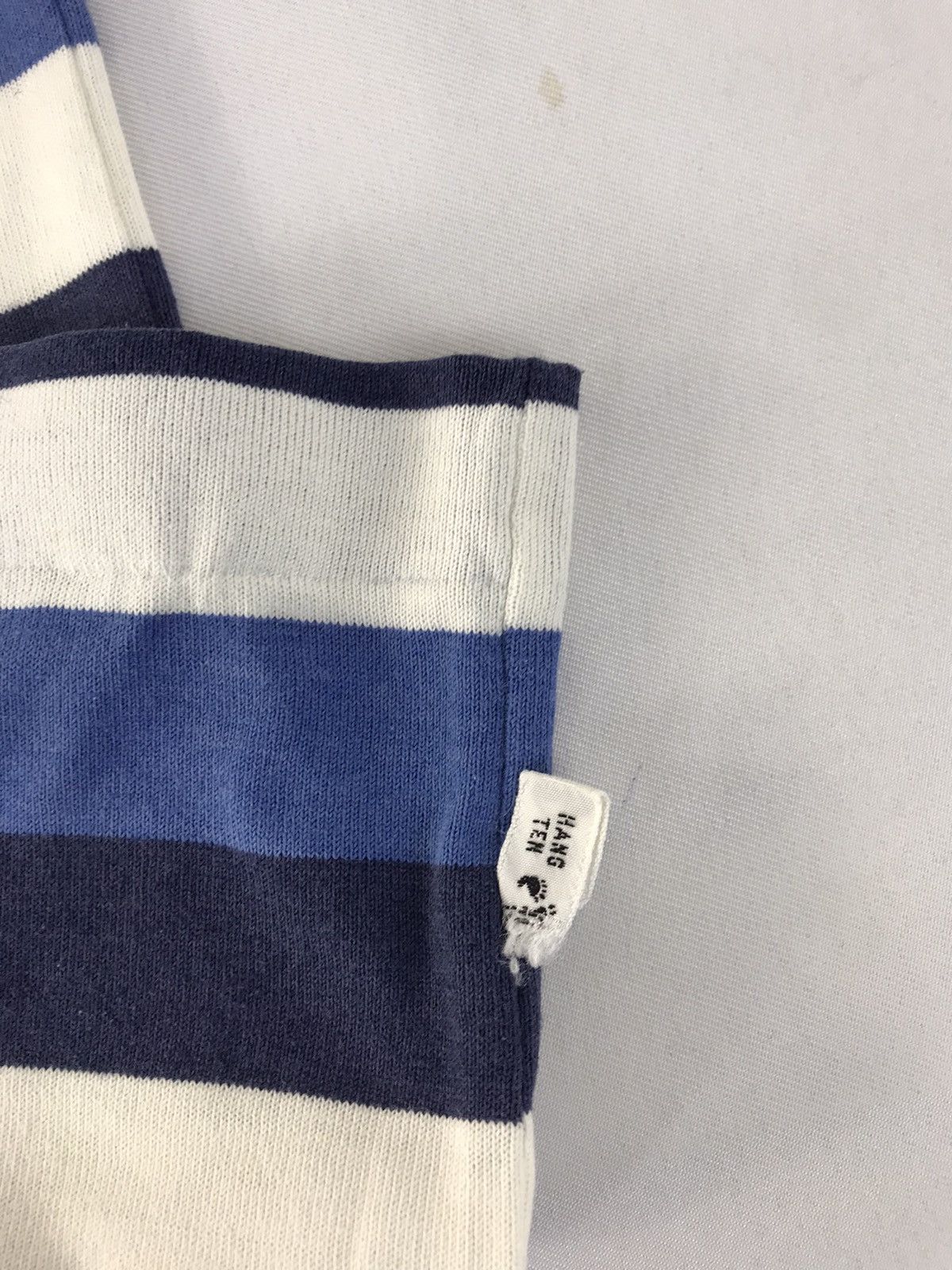 Hang Ten Vintage 80s Hang Ten Striped Rugby Surf Polo Tee T-shirt Size US S / EU 44-46 / 1 - 5 Thumbnail