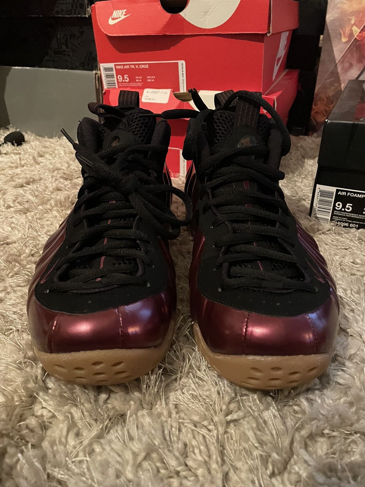 Nike Nike Air Foamposite One Night Maroon Size US 9.5 / EU 42-43 - 4 Thumbnail