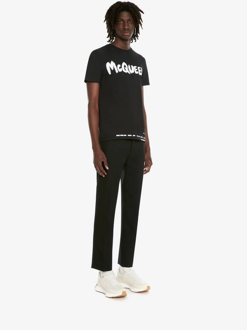 Alexander McQueen o1w1db10725 McQueen Graffiti T-Shirt in Black Size US M / EU 48-50 / 2 - 3 Thumbnail