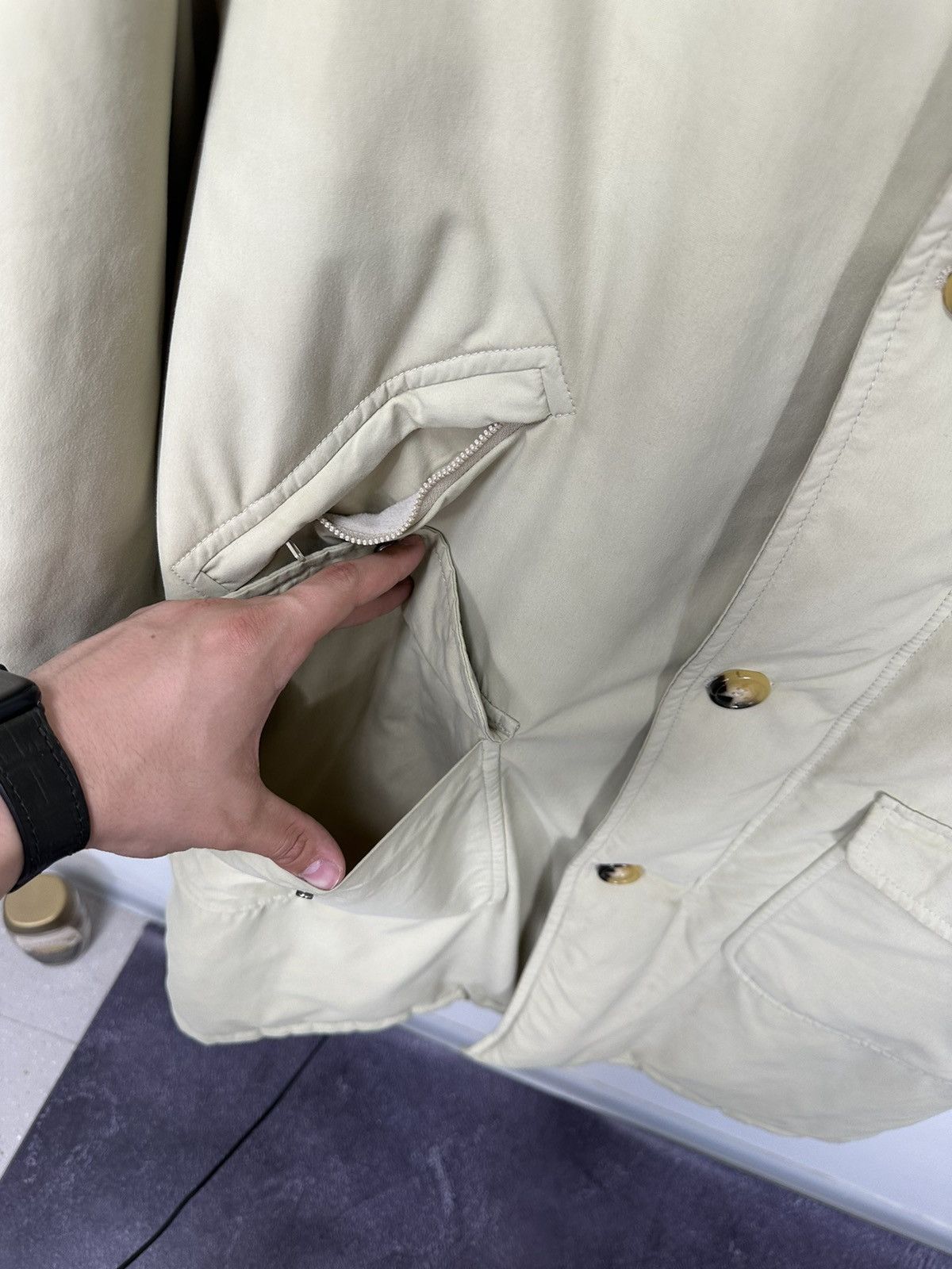 Fay Fay Stadium Beige Luxury Limited Down Jacket Coat Size US L / EU 52-54 / 3 - 7 Thumbnail
