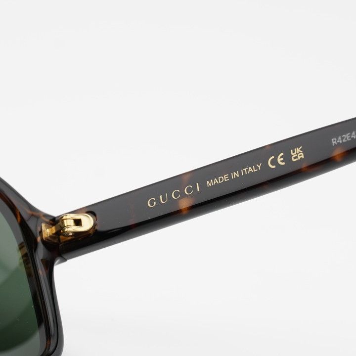 Gucci Gucci GG1856S 002 Sunglasses Dark Havana Aviator Frame Size ONE SIZE - 8 Thumbnail