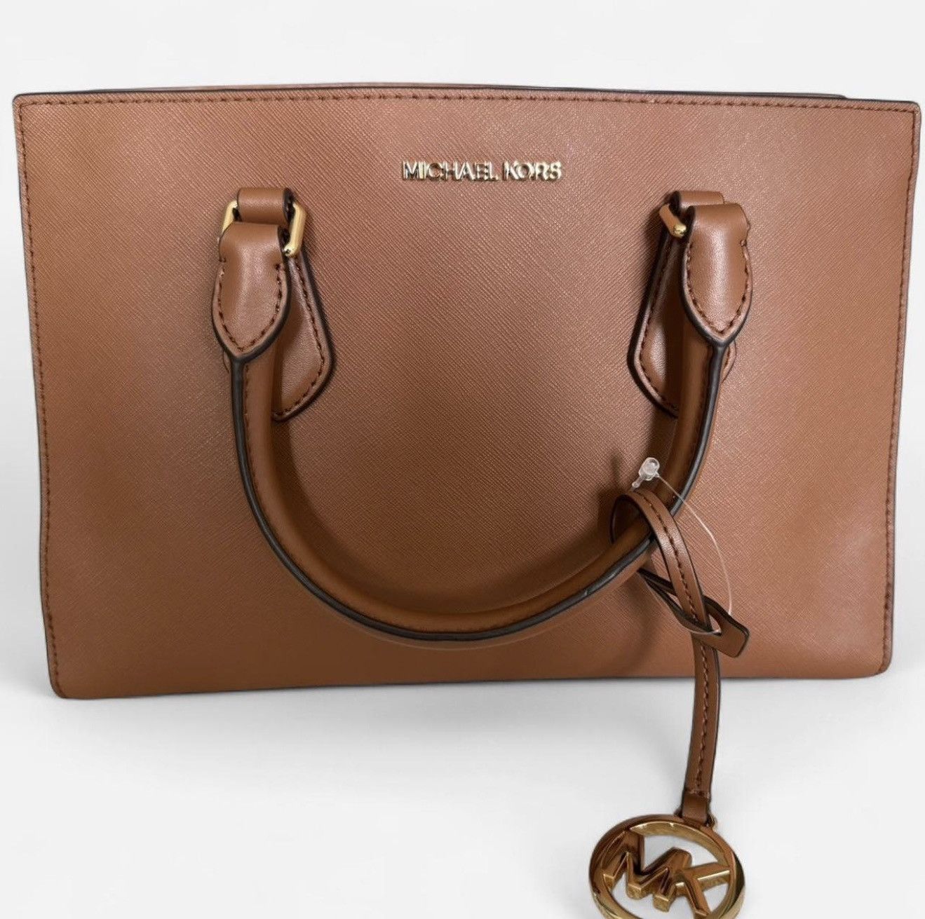 Michael Kors Michael Kors Sheila Vegan Leather Satchel - Luggage Brown Size ONE SIZE - 1 Thumbnail