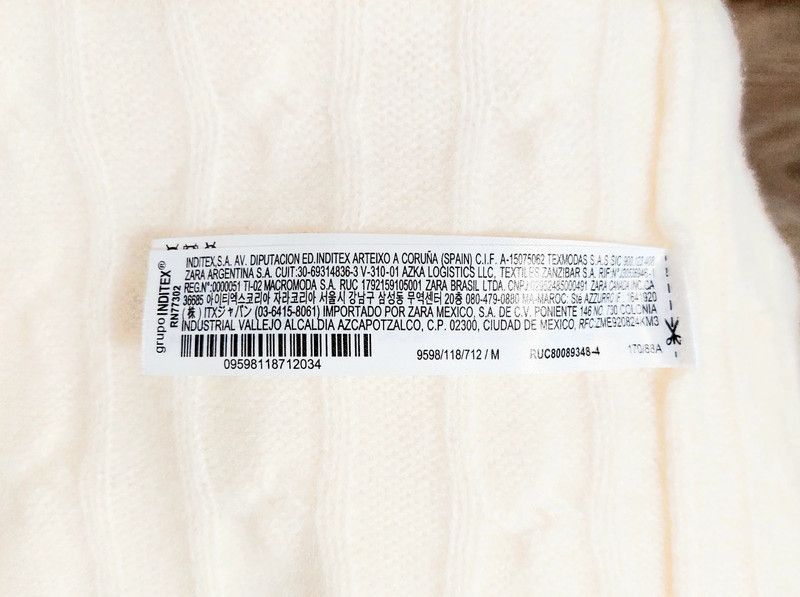 Zara 100% cashmere sweater jumper ecru thick weave u-neck vintage Size M / US 6-8 / IT 42-44 - 6 Thumbnail