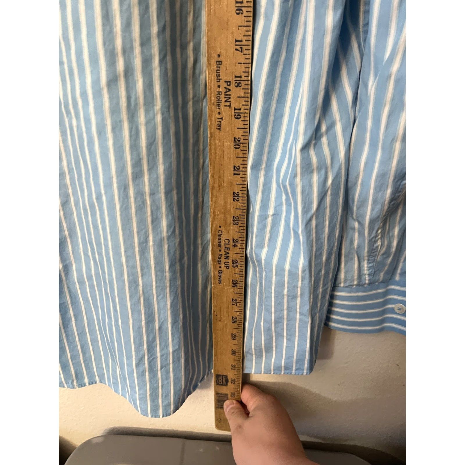 BUGATCHI Bugatchi Uomo Button-Up Shirt Mens Size 17.5 Classic Fit Blue Striped Size US XL / EU 56 / 4 - 4 Thumbnail