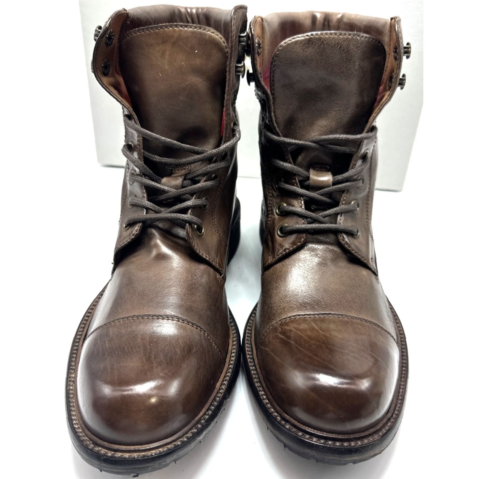 Johnston & Murphy Johnston & Murphy Lofting Cap Toe Boots M Dark Tan, 8, Leather, Distressed, Kanes 20-8856, Men, Boots Size ONE SIZE - 3 Thumbnail