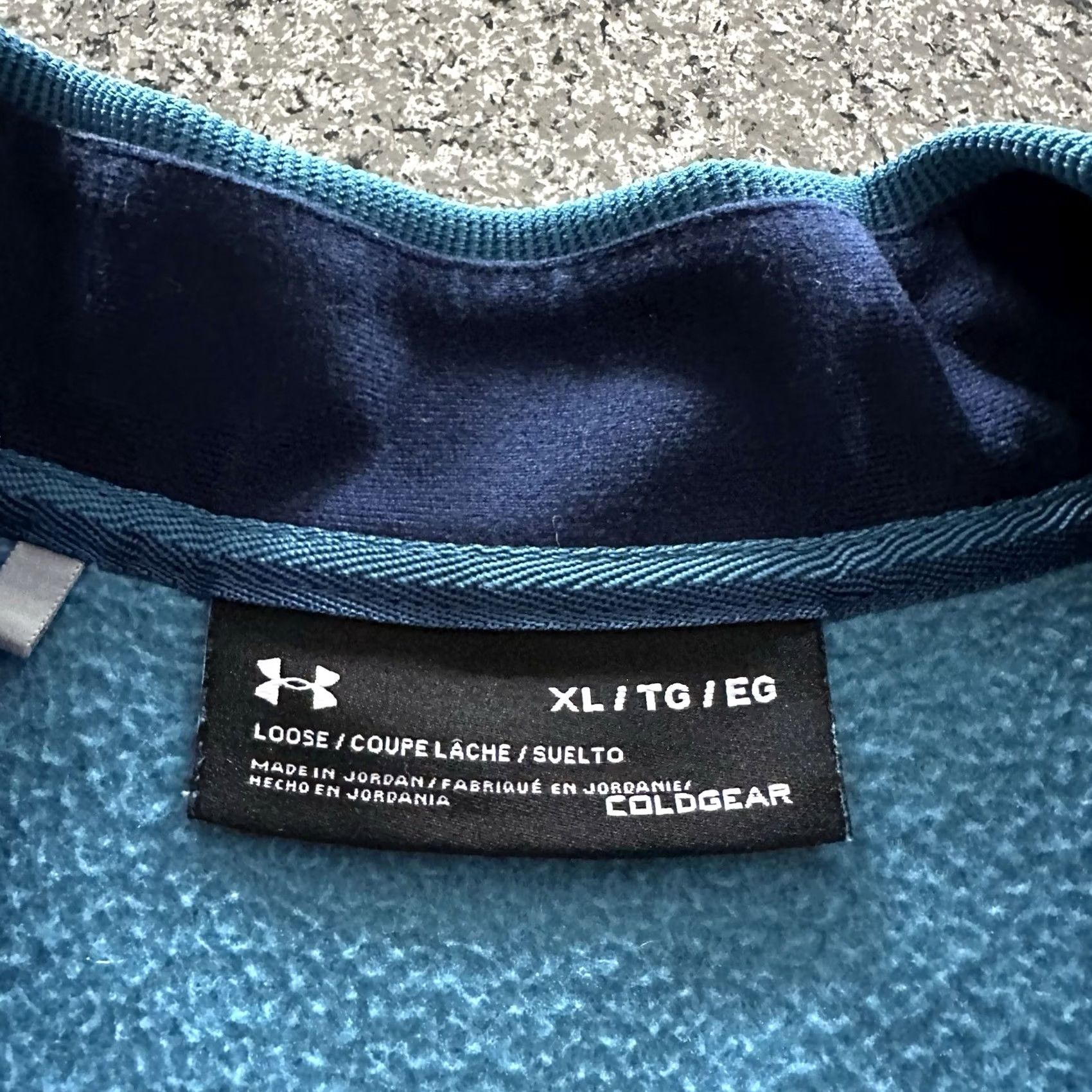 Under Armour Under Armour Cold Gear Pullover 1/4 Zip Sweater Men XL Teal Blue CrossFit Gym Running Casual Winter Fall Spring Mock Neck Stand-Up Zip Size US XL / EU 56 / 4 - 2 Thumbnail