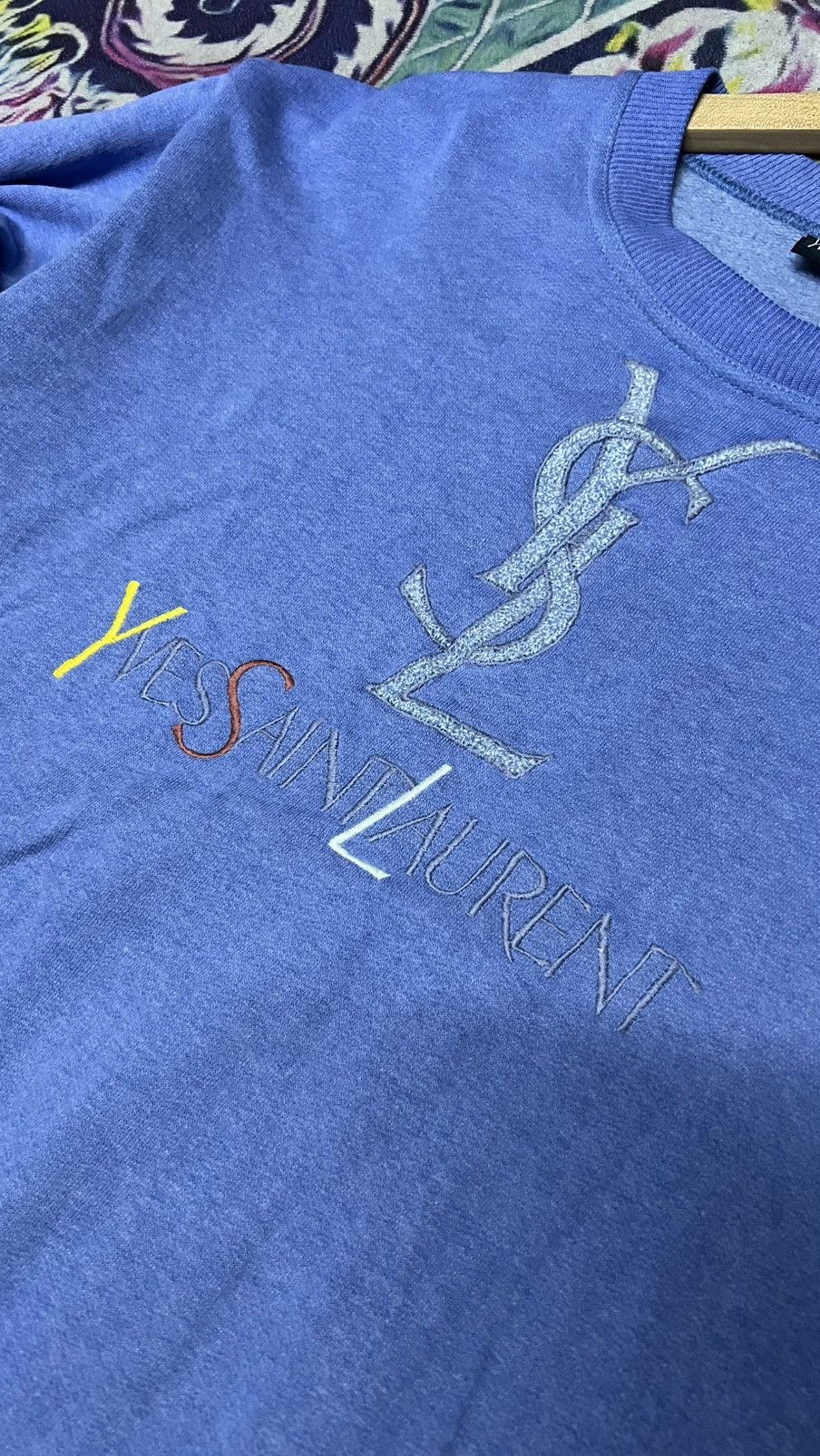 Yves Saint Laurent Vintage Yves Saint Laurent Embroidered Crewneck Size US L / EU 52-54 / 3 - 2 Thumbnail