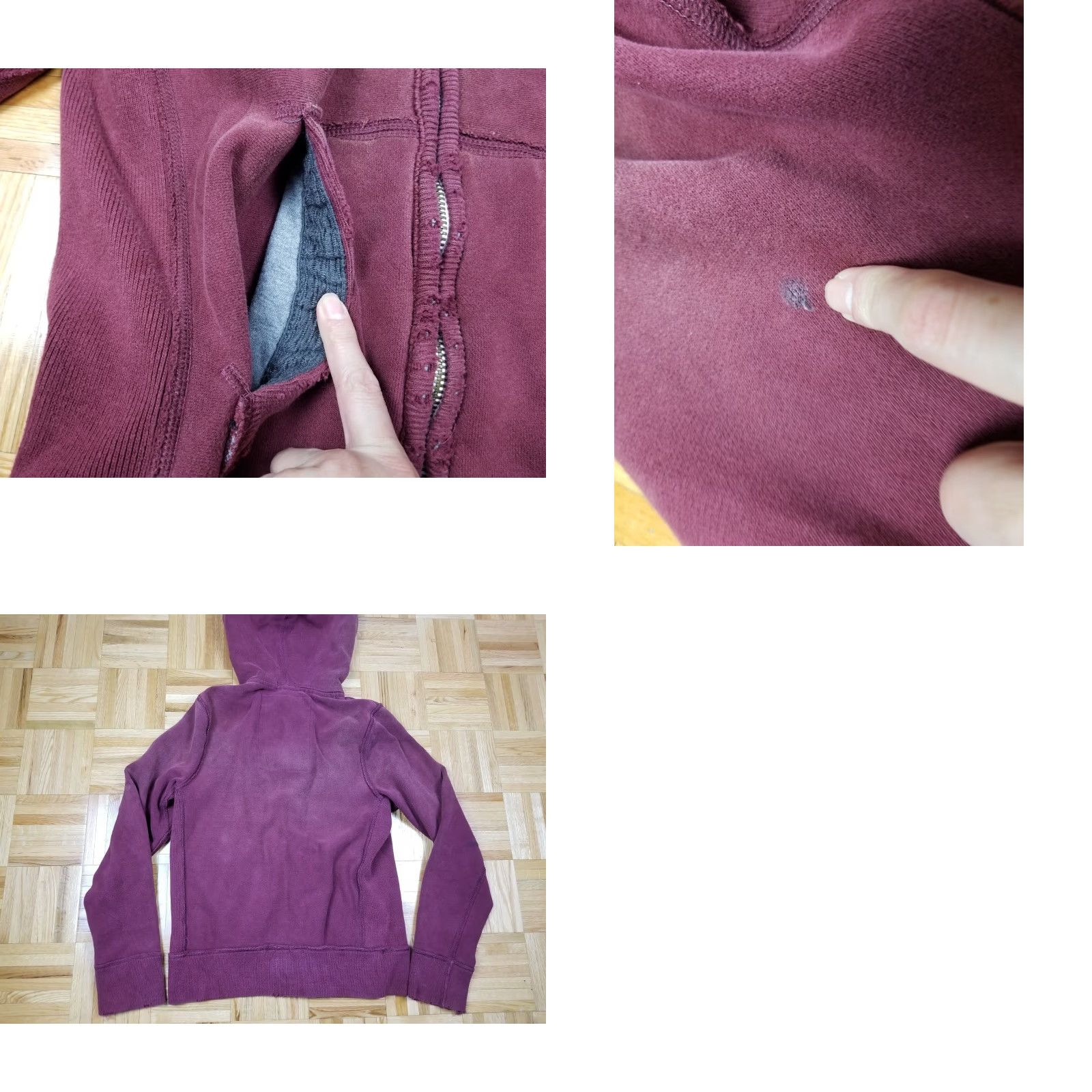 Abercrombie & Fitch Abercrombie & Fitch MUSCLE Y2K Full Zip Up Burgandy Hoodie Jacket Large L Shirt Hooded Mens Size US L / EU 52-54 / 3 - 8 Thumbnail