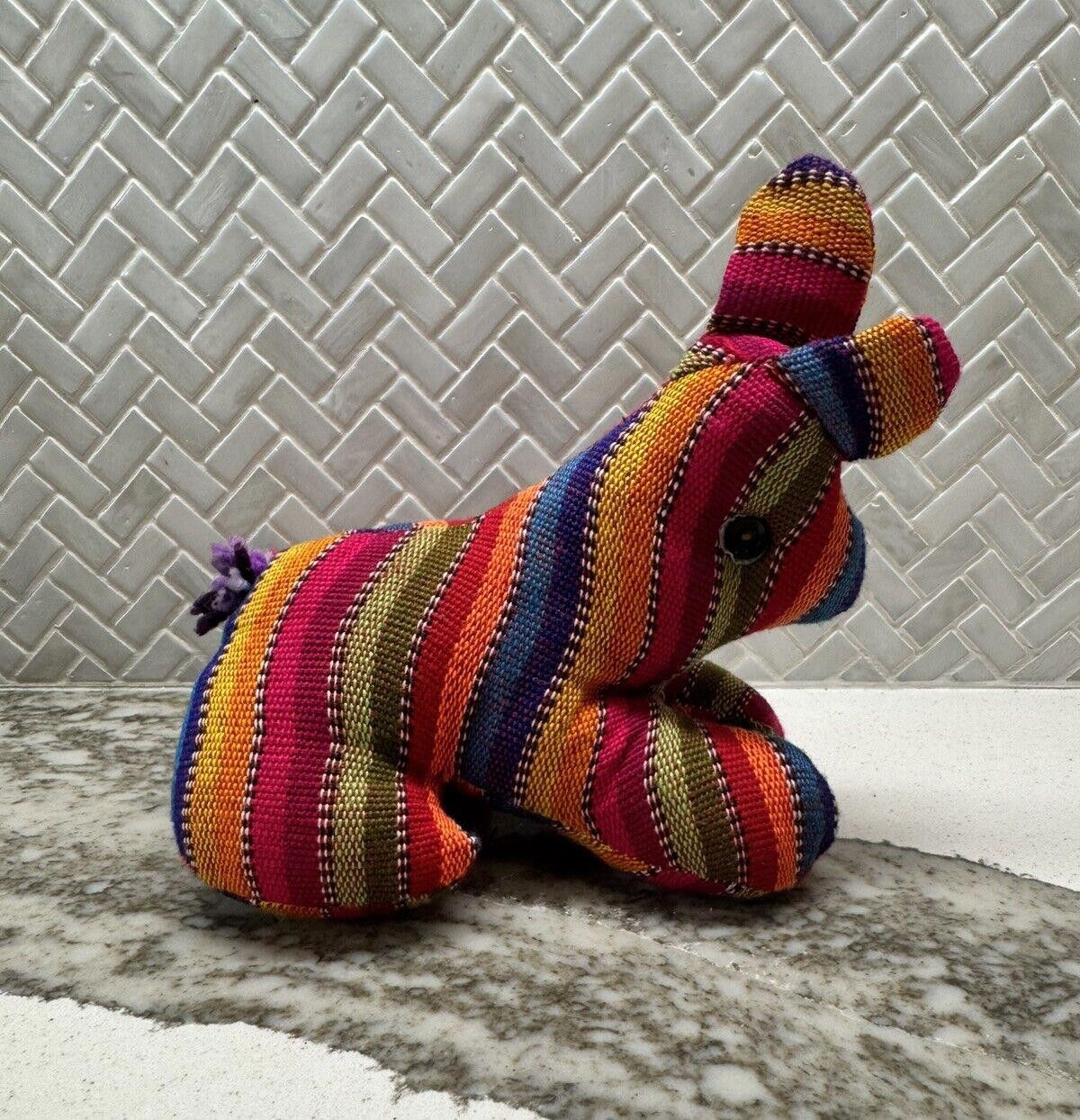 Handmade Handmade Guatemalen / Salvadorian Stuffed Bunny Toy Striped Size ONE SIZE - 1 Thumbnail