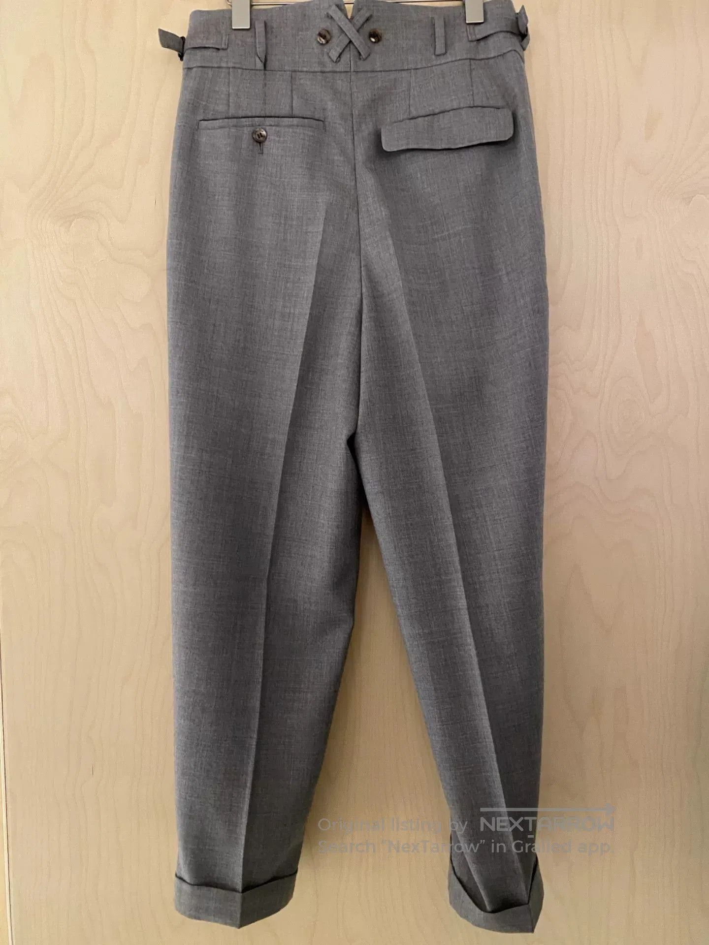 Undercover UNDERCOVER Light Gray Wool Tapered Pants. Size US 32 / EU 48 - 2 Thumbnail