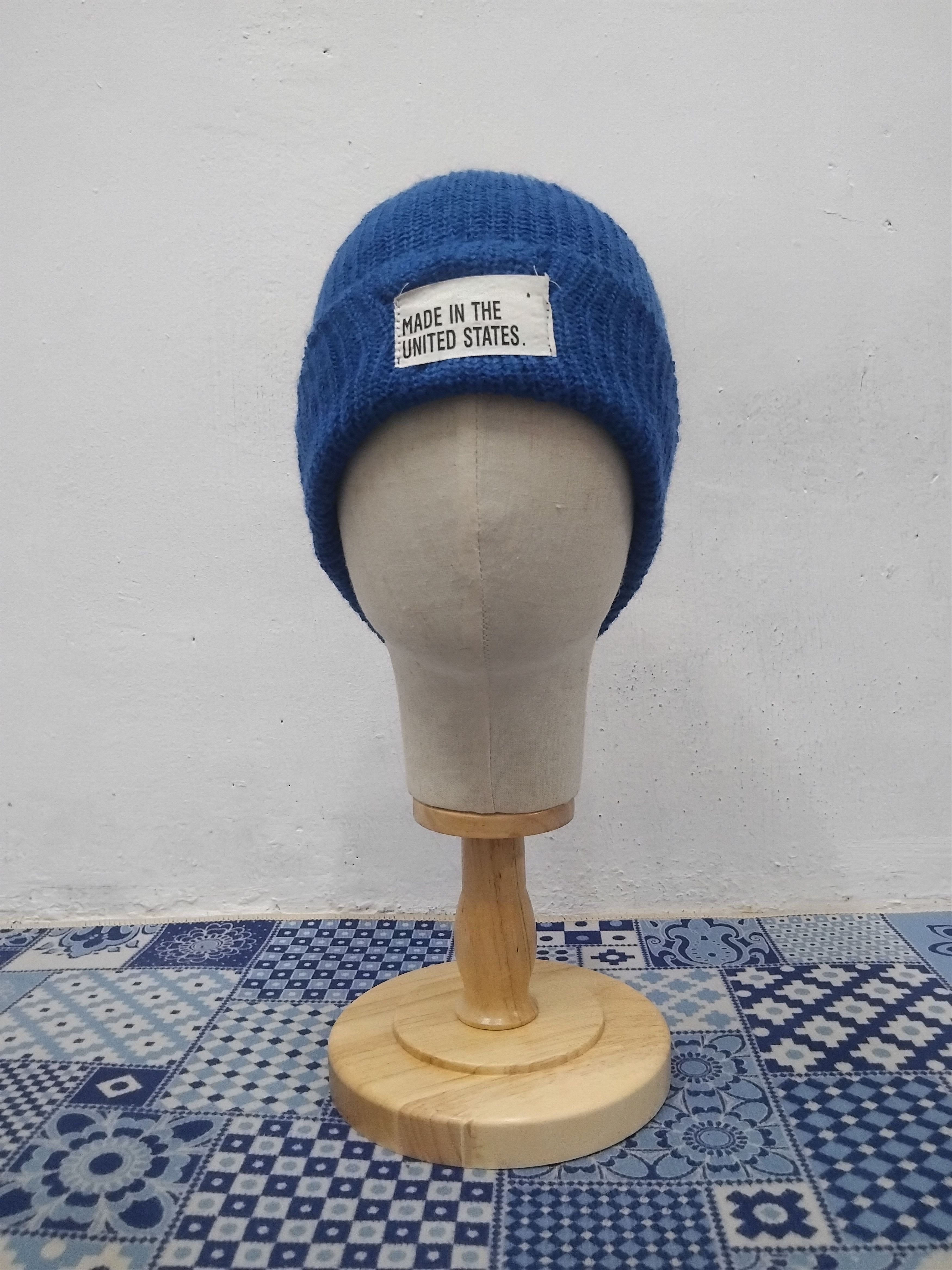 Japanese Brand 💥Made in USA Blue Beanie Size ONE SIZE - 4 Thumbnail