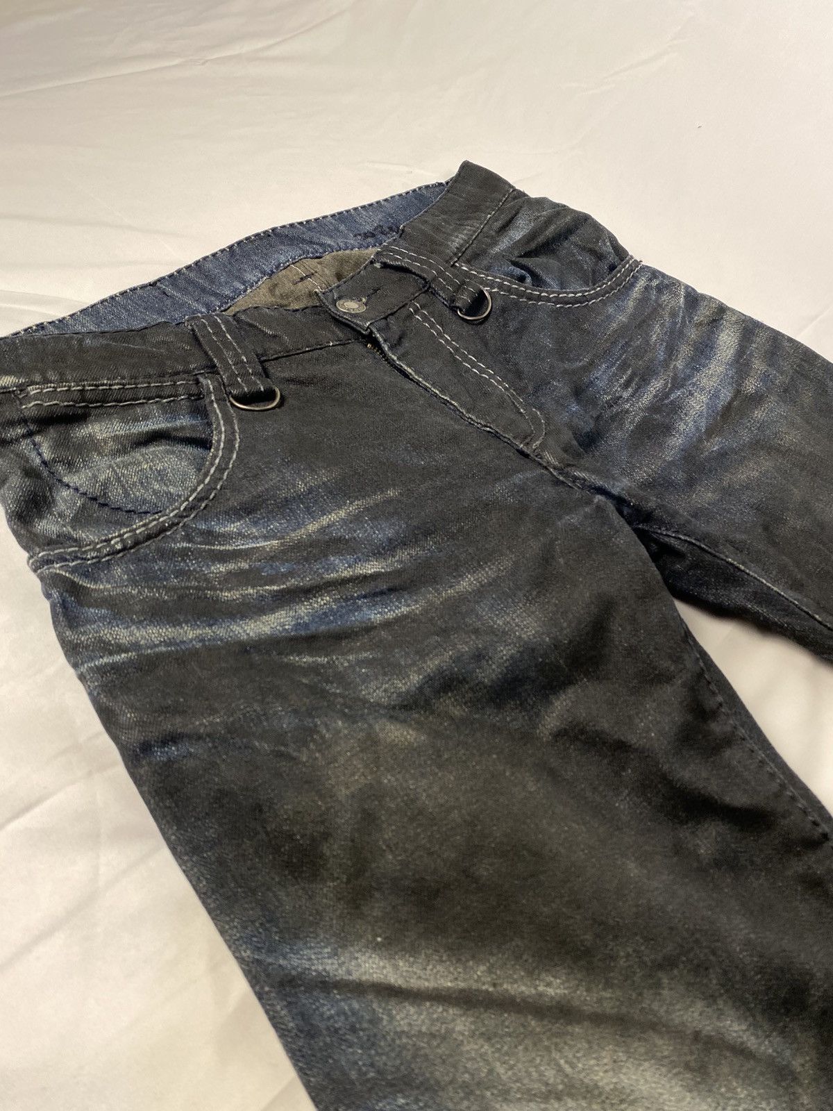 BUFFALO BOBS ✨ Archive Buffalo Bobs Curve Spiral Waxed Flared Punk Denim Size US 30 / EU 46 - 11 Thumbnail