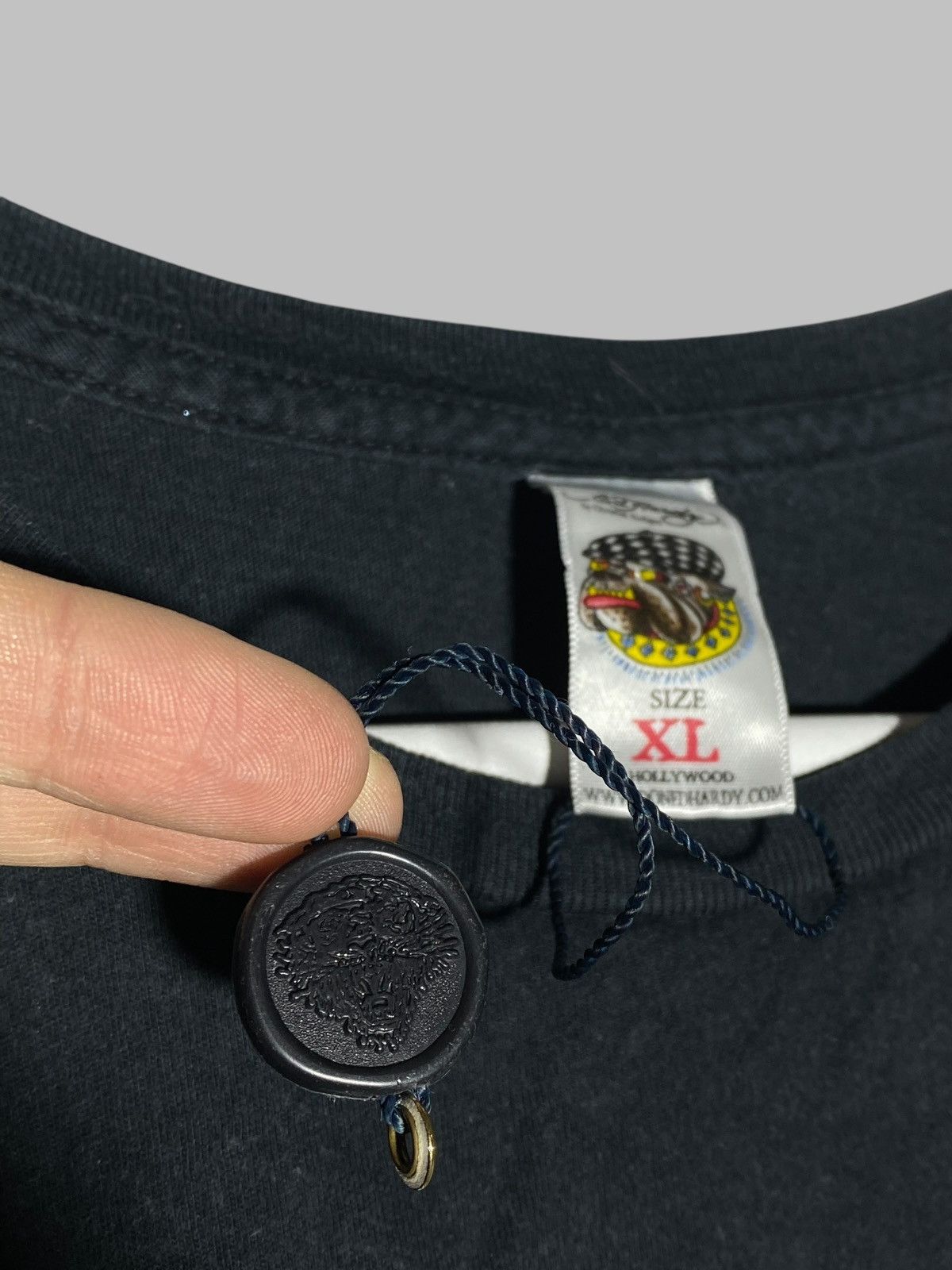 Ed Hardy × Japanese Brand Vintage Ed Hardy by Christian Audigier Skull Logo Rare Shirt Size US XL / EU 56 / 4 - 16 Thumbnail