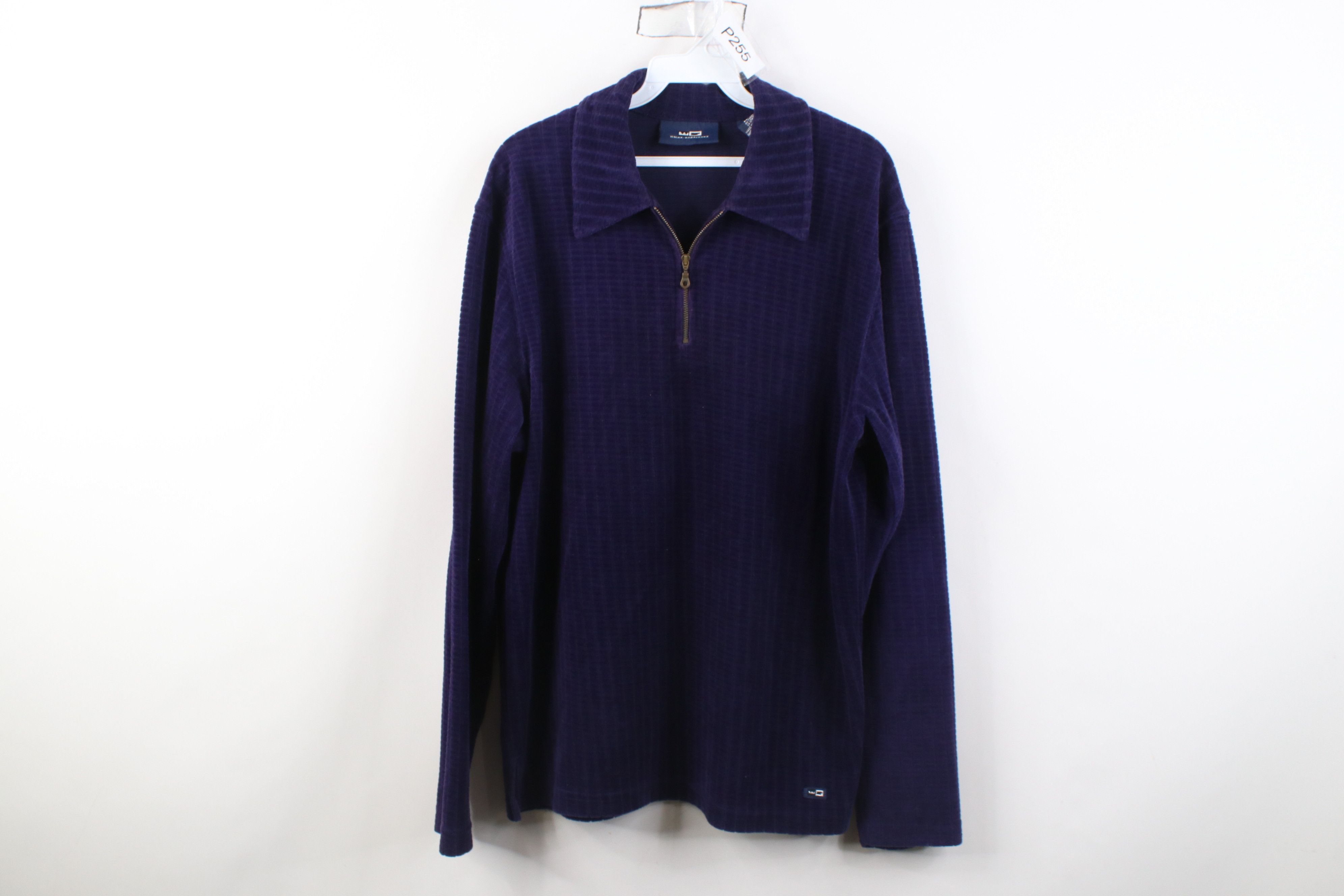 Vintage Vintage 90s Y2K Streetwear Velour 1/4 Zip Long Sleeve Polo Size US M / EU 48-50 / 2 - 1 Thumbnail
