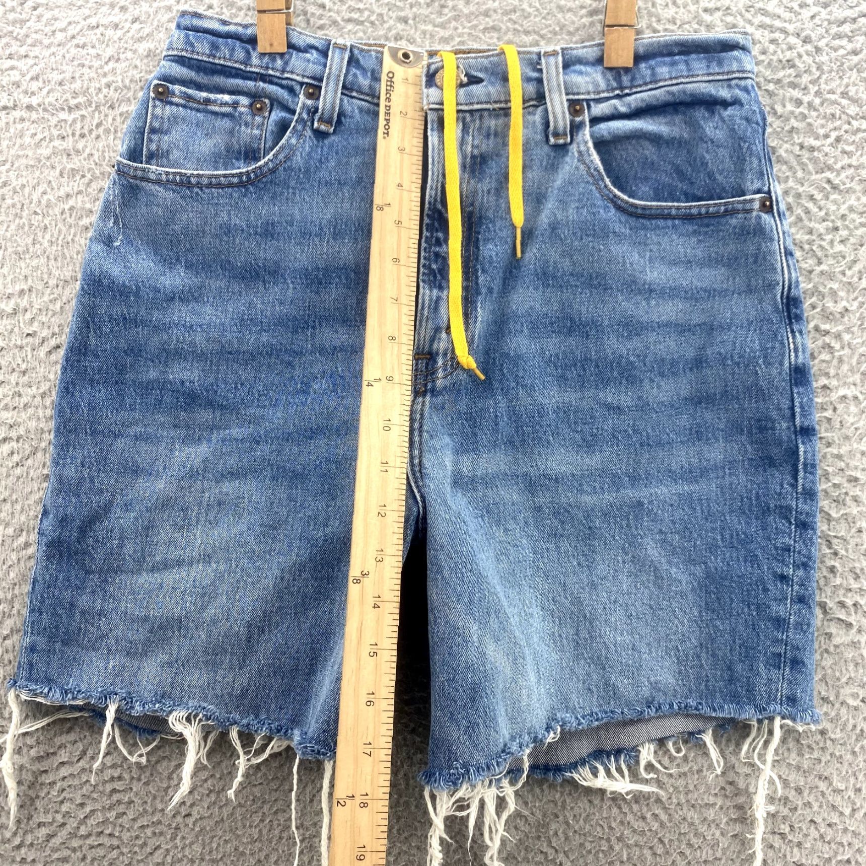 Abercrombie & Fitch Abercrombie & Fitch Shorts Women's 28x5* Curve Love Cut Off Jorts 90's Skater Blue Denim 5-Pocket Size 28" / US 6 / IT 42 - 5 Thumbnail