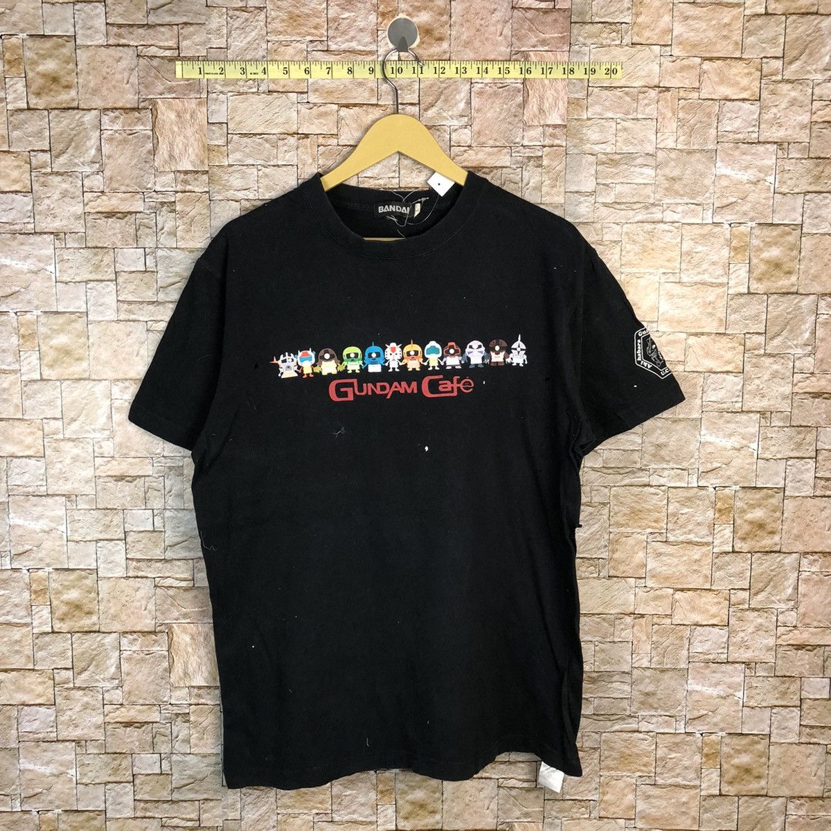 Japanese Brand Ripped distressed Bandai Gundam Cafe Black Tshirt #A493 Size US M / EU 48-50 / 2 - 1 Thumbnail