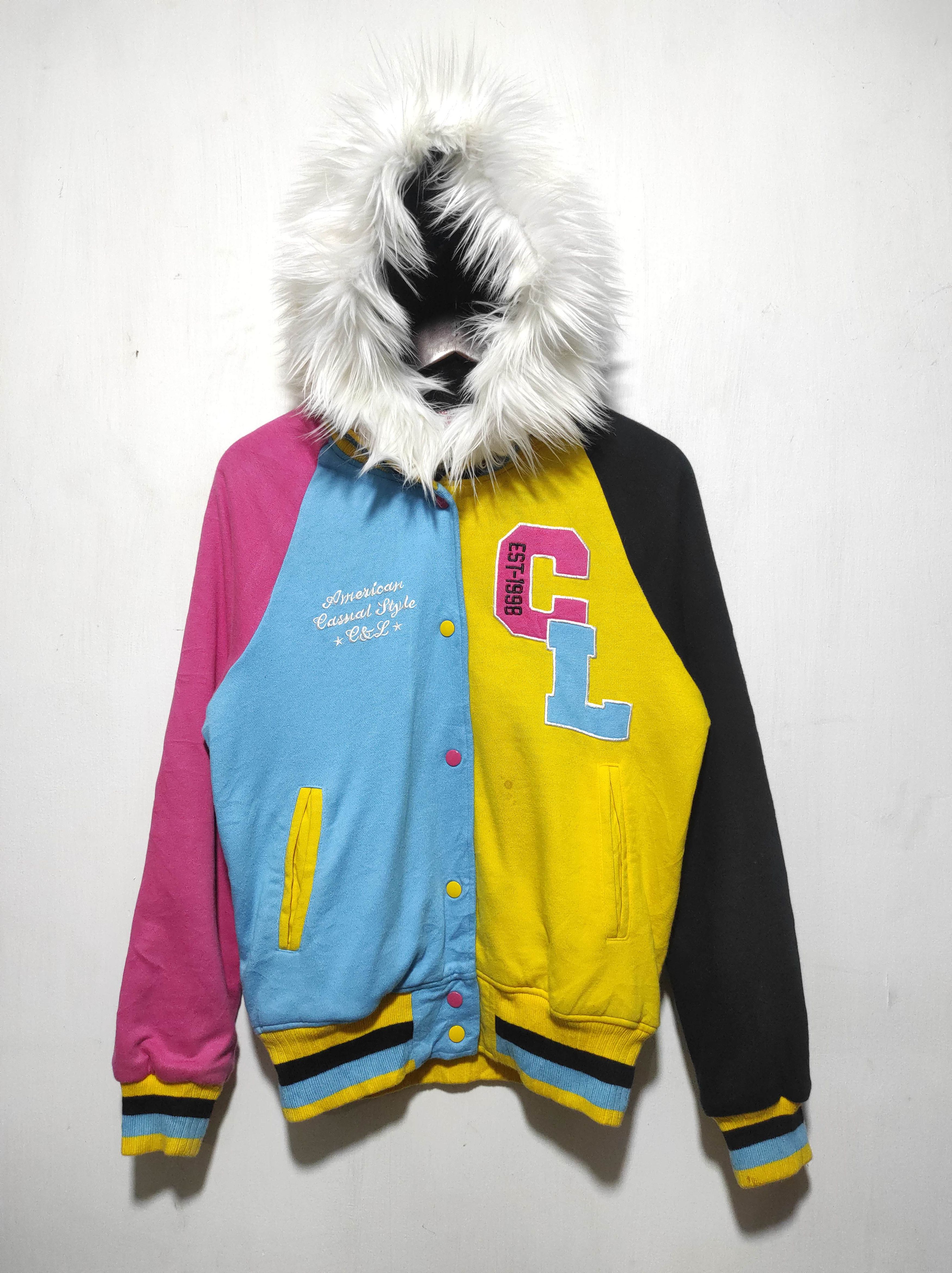 Japanese Brand Co and Lu Colorblock Fur Hoodie IfSixWasNine LGB style Size US M / EU 48-50 / 2 - 3 Thumbnail