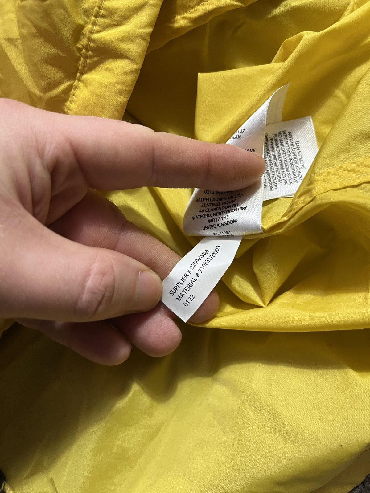 Ralph Lauren RALPH LAUREN NYLON HOODED LIGHT RAIN JACKET YELLOW XXL SIZE Size US XXL / EU 58 / 5 - 8 Thumbnail
