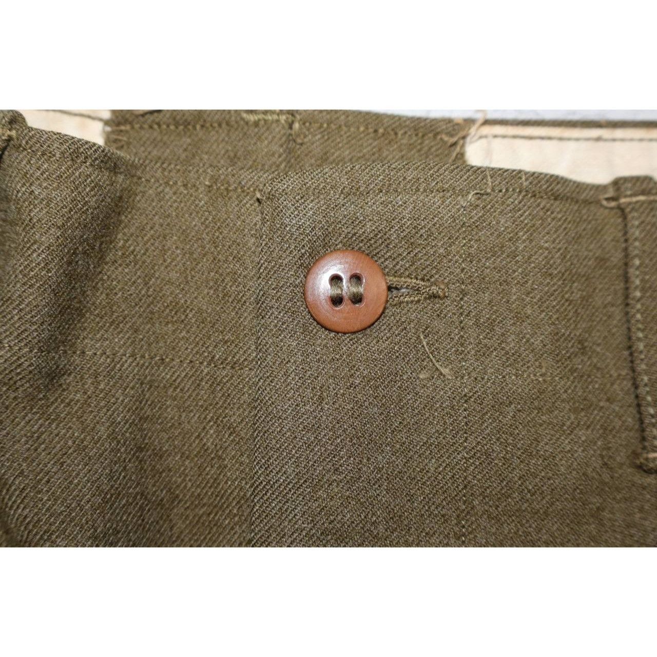 Vintage Vintage Military WW2 Trousers Wool Green Pants 33x31 Size US 33 - 4 Thumbnail