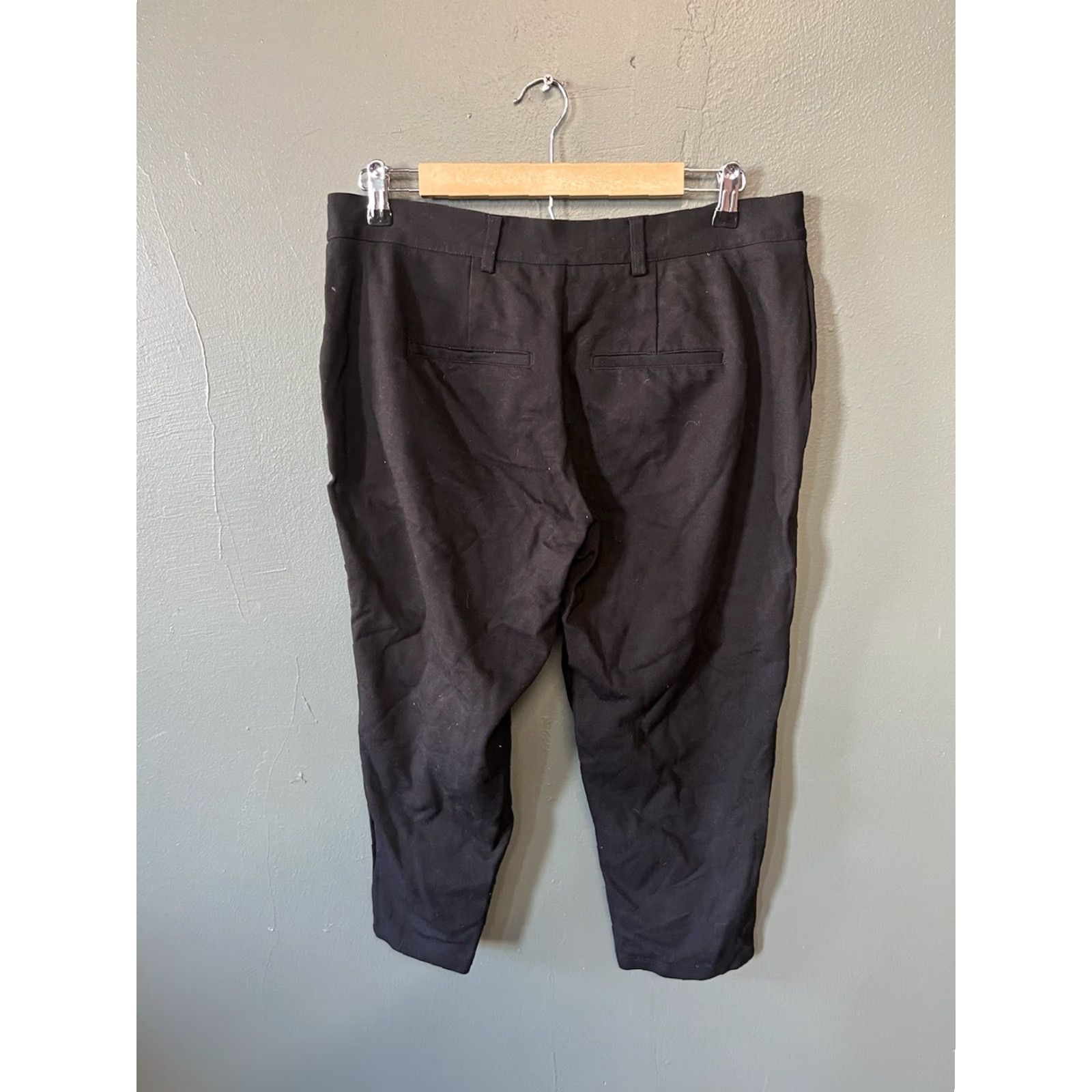 Vintage Universal Standard Womens Black Dress Pants Straight Leg PS Petite XS Size 28" / US 6 / IT 42 - 2 Thumbnail