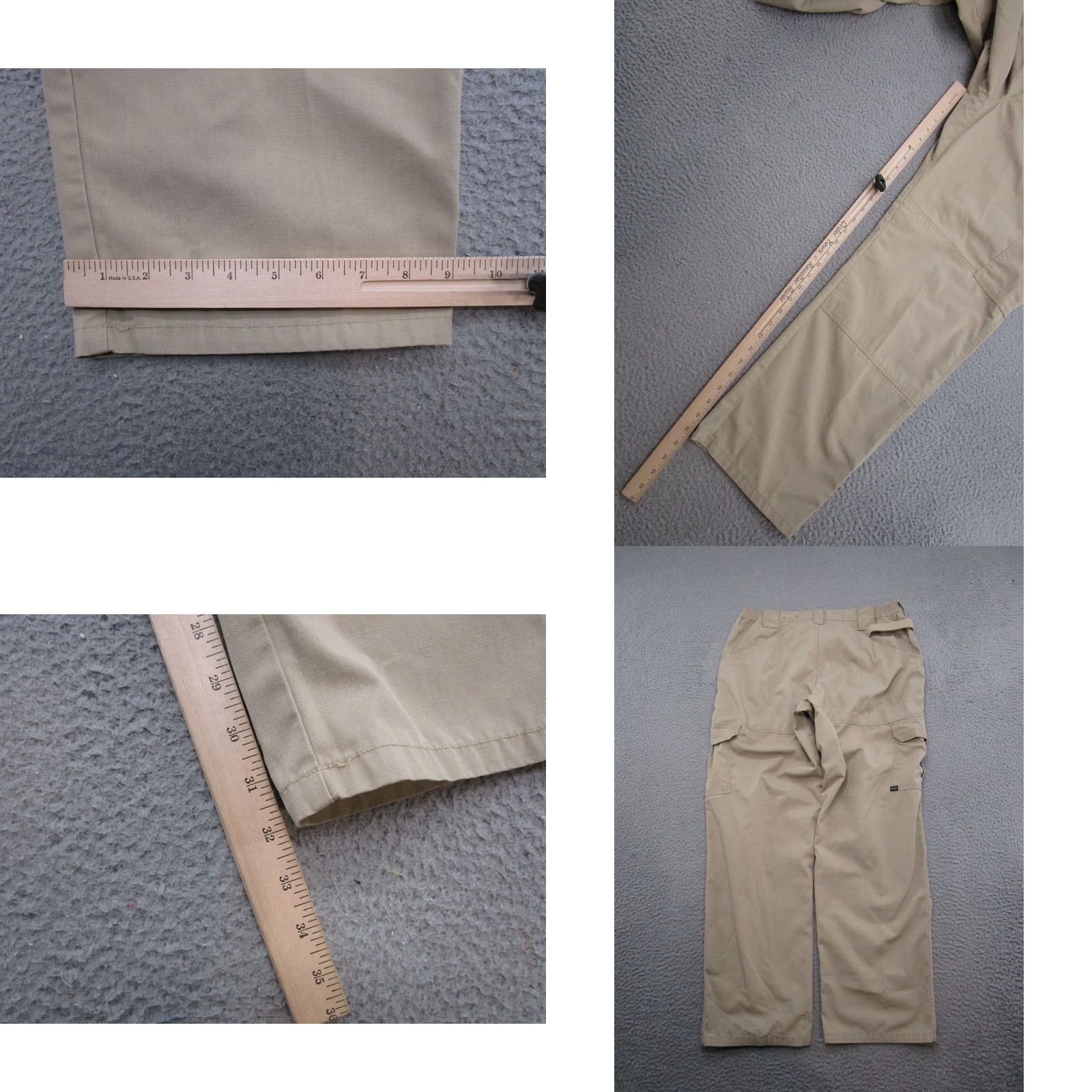 Vintage 511 Tactical Cargo Pants Beige Elastic Waist Double Knee Mens SZ 38x32 Regular Inseam 32 Size US 38 / EU 54 - 8 Thumbnail