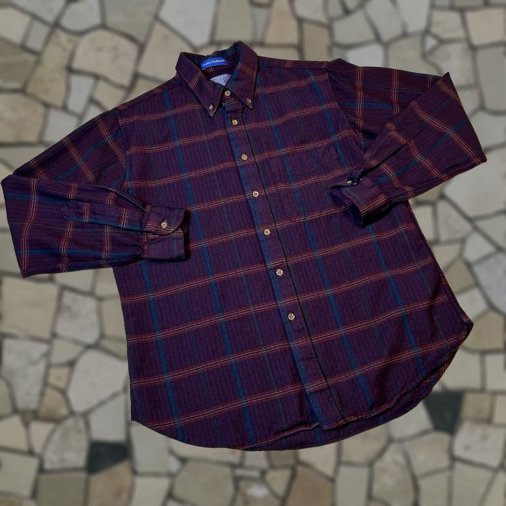 Pendleton VINTAGE Pendleton Country Traditional Button Up Shirt Long Sleeve Men’s Large Burgundy Plaid Button-Down Pocketed Casual Workwear Mens Size US L / EU 52-54 / 3 - 1 Thumbnail