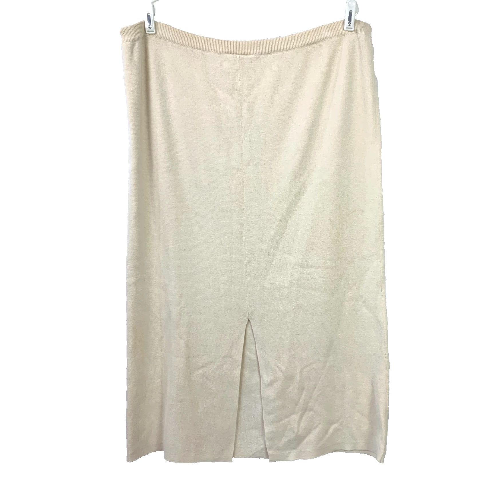 Coldwater Creek Coldwater Creek Cream White Knit Pull On Skirt Size XL Size 40" / US 18 - 4 Thumbnail