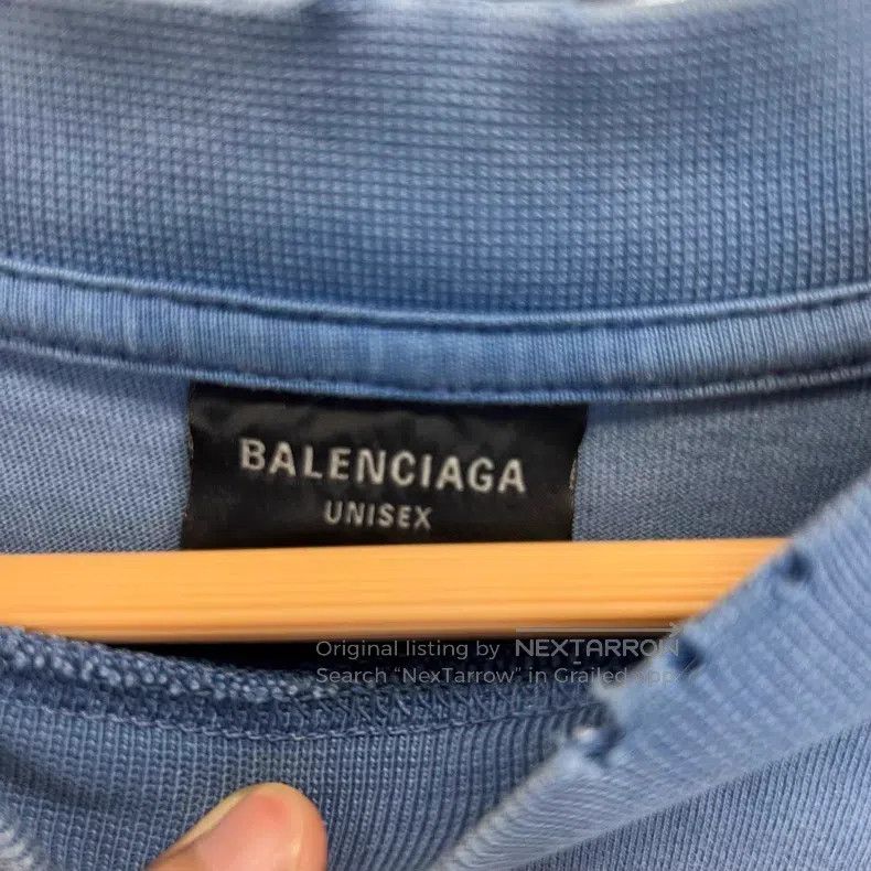 Balenciaga Balenciaga Classic Tape Print Distressed Short Sleeve Size US M / EU 48-50 / 2 - 3 Thumbnail