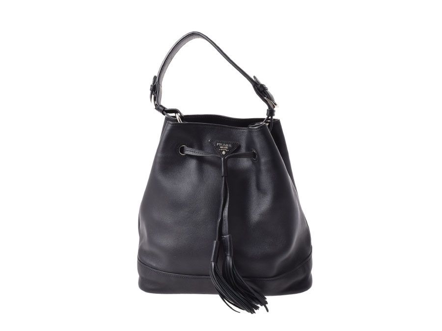 image of Prada Bucket Bag Calf Black, Women's