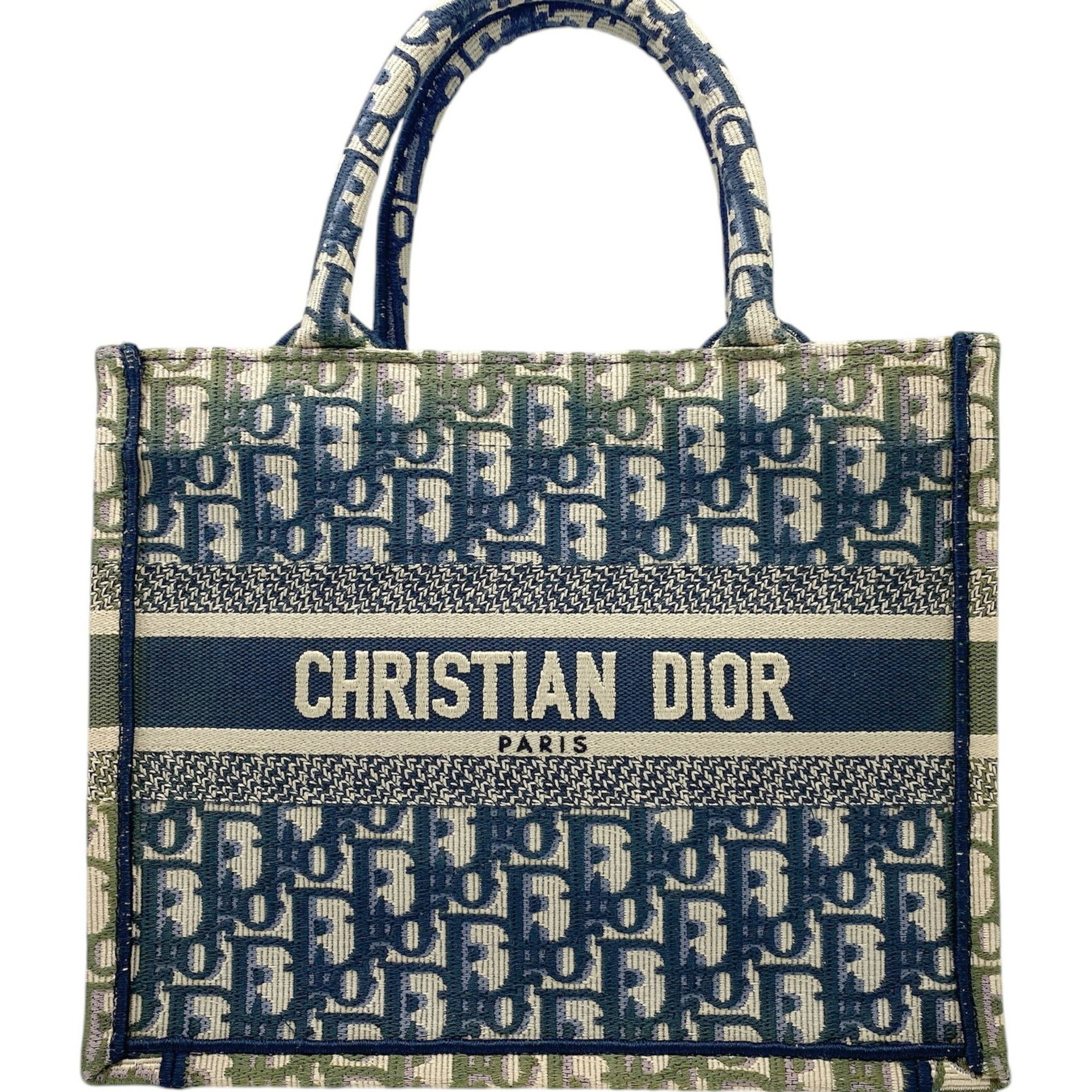 CHRISTIAN DIOR トートバッグ ネイビー/ベージュ Christian Dior Tote