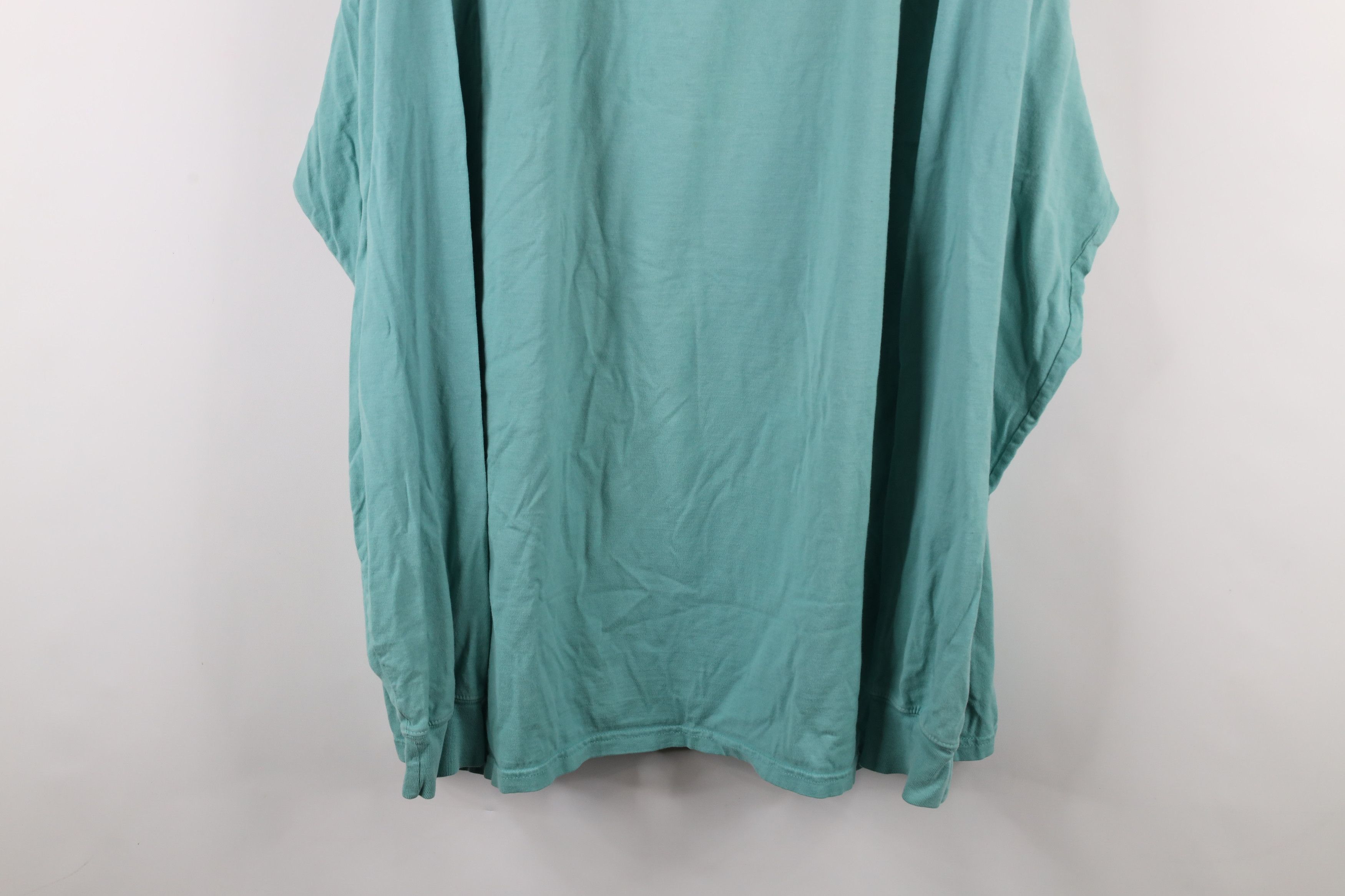 Vintage Vintage 90s Streetwear Blank Long Sleeve T-Shirt Teal Cotton Size US XXL / EU 58 / 5 - 3 Thumbnail