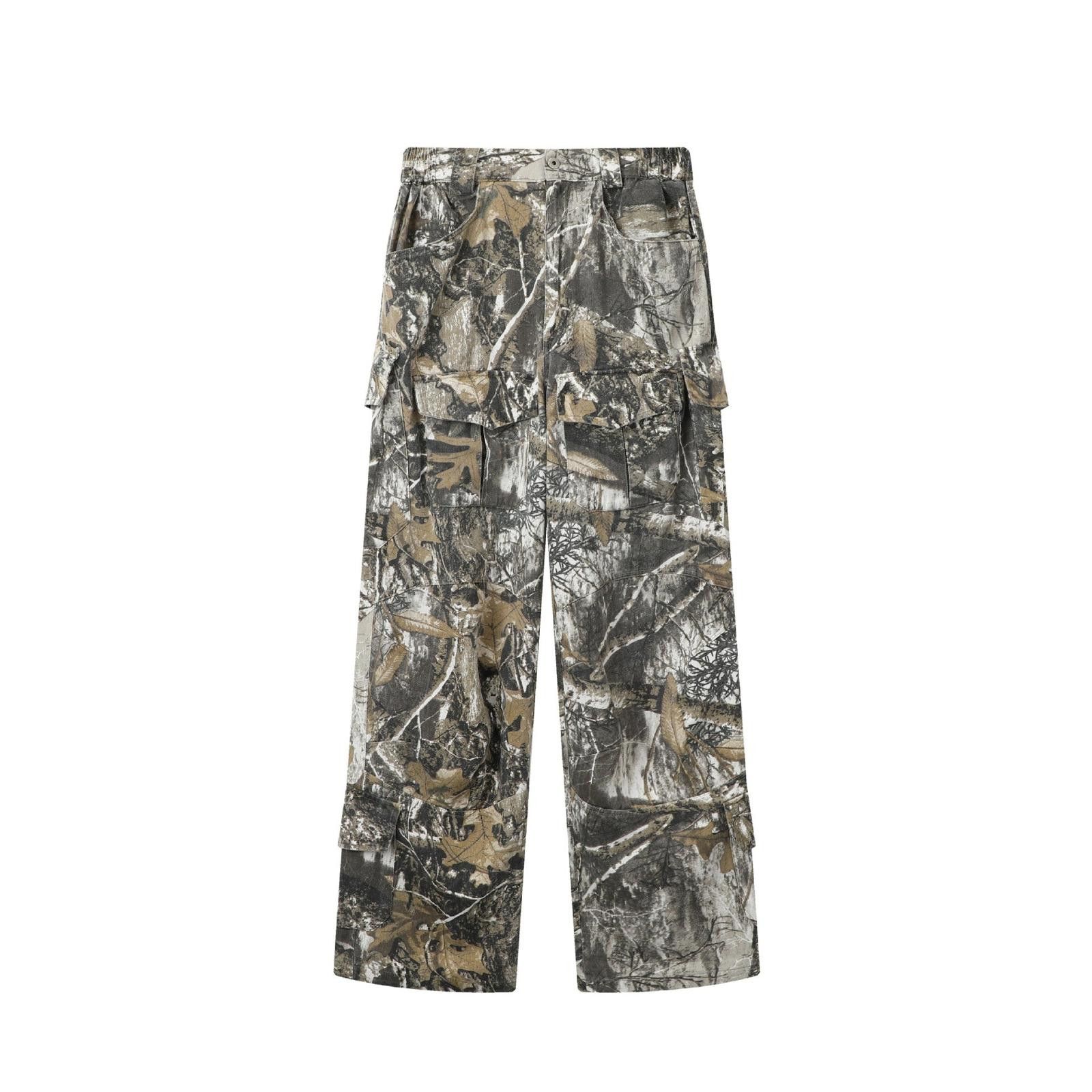 Camouflage Cargo Wide Leg Pants