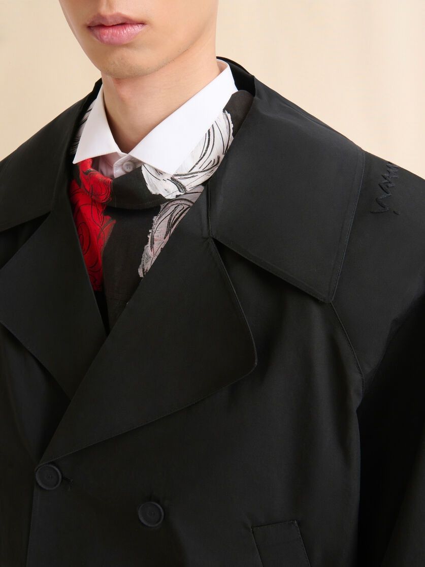 Marni o1f1d3z0326 Poplin Double Breasted Jacket in Black Size US S / EU 44-46 / 1 - 4 Thumbnail