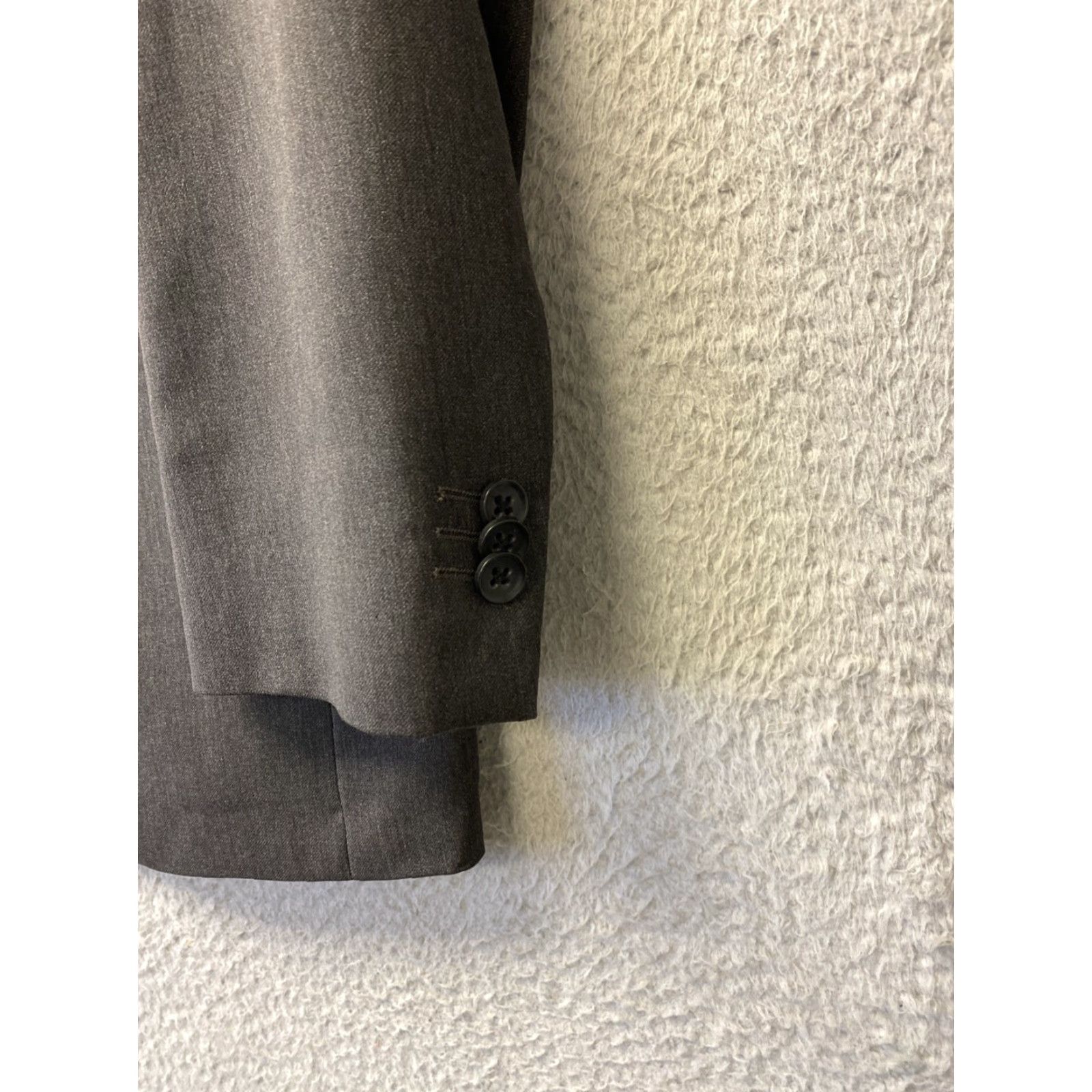 Banana Republic Banana Republic Men's Blazer 40R Wool Gray Single-Breasted Regular Fit Elegant Tailored Size 40R - 2 Thumbnail