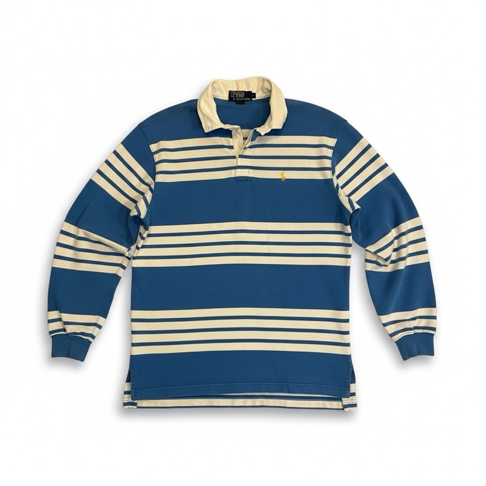 Polo Ralph Lauren VTG 90s Polo Ralph Lauren Rugby Shirt XL Striped pony lUSA Size US XL / EU 56 / 4 - 15 Thumbnail