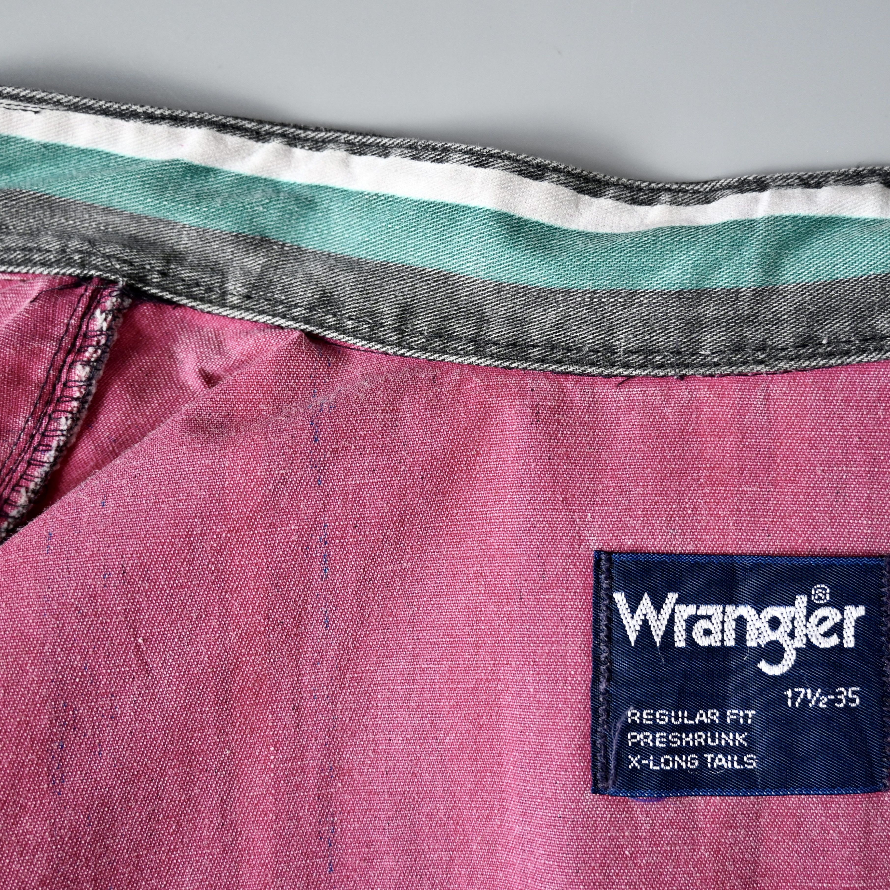 Vintage Custom collar, VTG Wrangler Brushpopper cape shirt 17.5-35 Size US XL / EU 56 / 4 - 11 Thumbnail