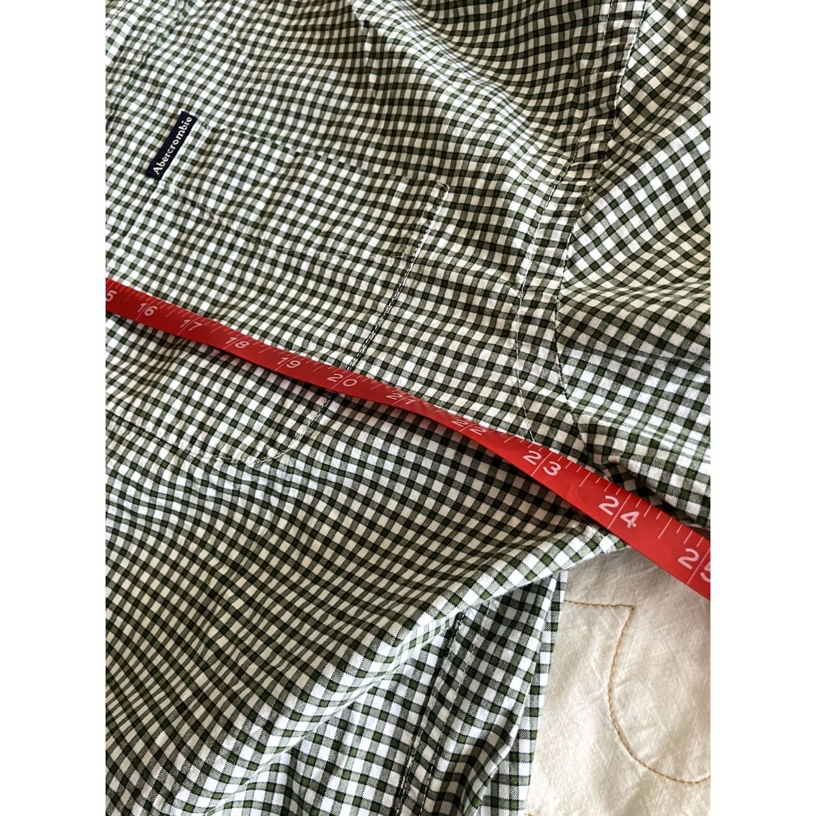 Abercrombie & Fitch VINTAGE Abercrombie & Fitch MENS Button-Down Shirt Striped Collar Long Sleeve Muscle L Green Blue Casual Workwear Y2K Preppy Vintage включ Size US L / EU 52-54 / 3 - 5 Thumbnail
