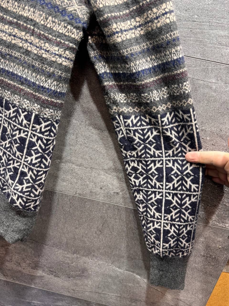 Allsaints AllSaints Mens Vallo Fair Isle Cardigan Wool Sweater Size L Size US L / EU 52-54 / 3 - 6 Thumbnail