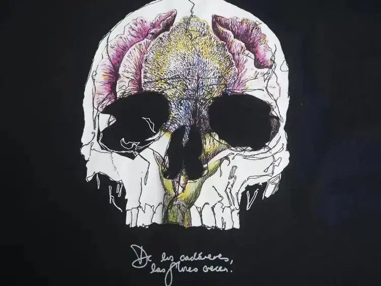 Givenchy Givenchy 12SS Flower Skull Print Tee Size US L / EU 52-54 / 3 - 2 Thumbnail