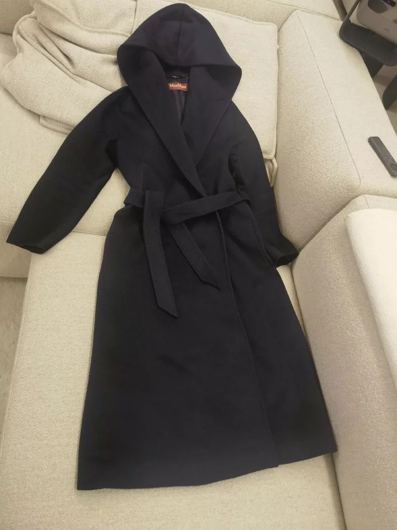Max Mara Max Mara Hooded wool coat Size L / US 10 / IT 46 - 1 Thumbnail