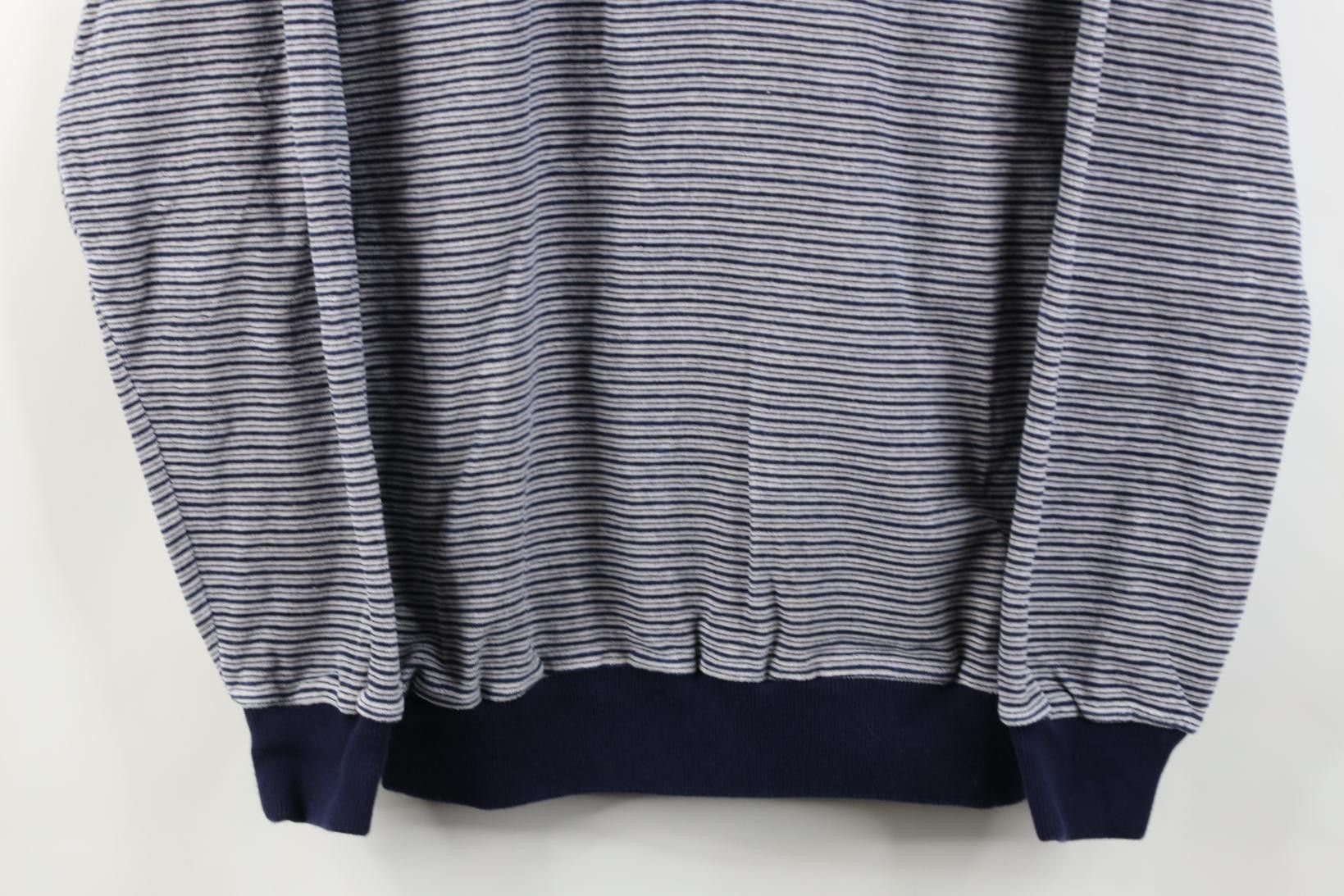 Vintage Vintage 70s Streetwear Velour Striped Long Sleeve Polo Shirt Size US M / EU 48-50 / 2 - 3 Thumbnail