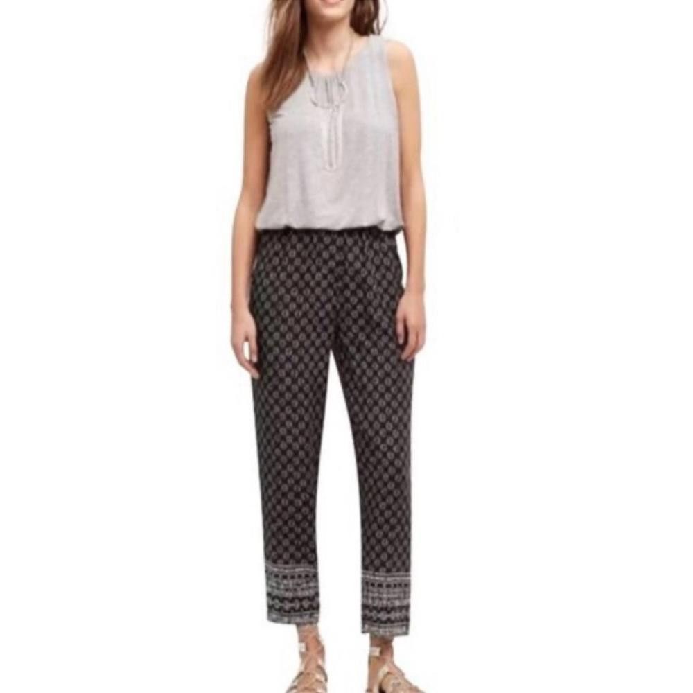 Designer Anthropologie l Hei Hei Rhodes Gray Navy Jumpsuit Medium Size 32" / US 10 / IT 46 - 9 Thumbnail