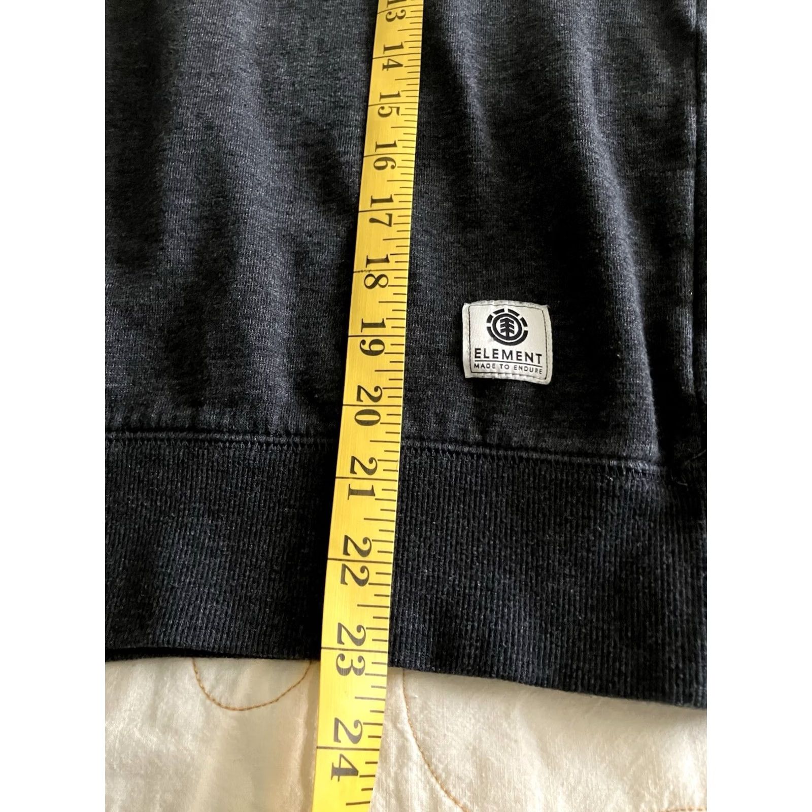 Element Element Sweatshirt Men’s Pullover Grey Black Solid Logo 25" Regular Small Size US S / EU 44-46 / 1 - 5 Thumbnail