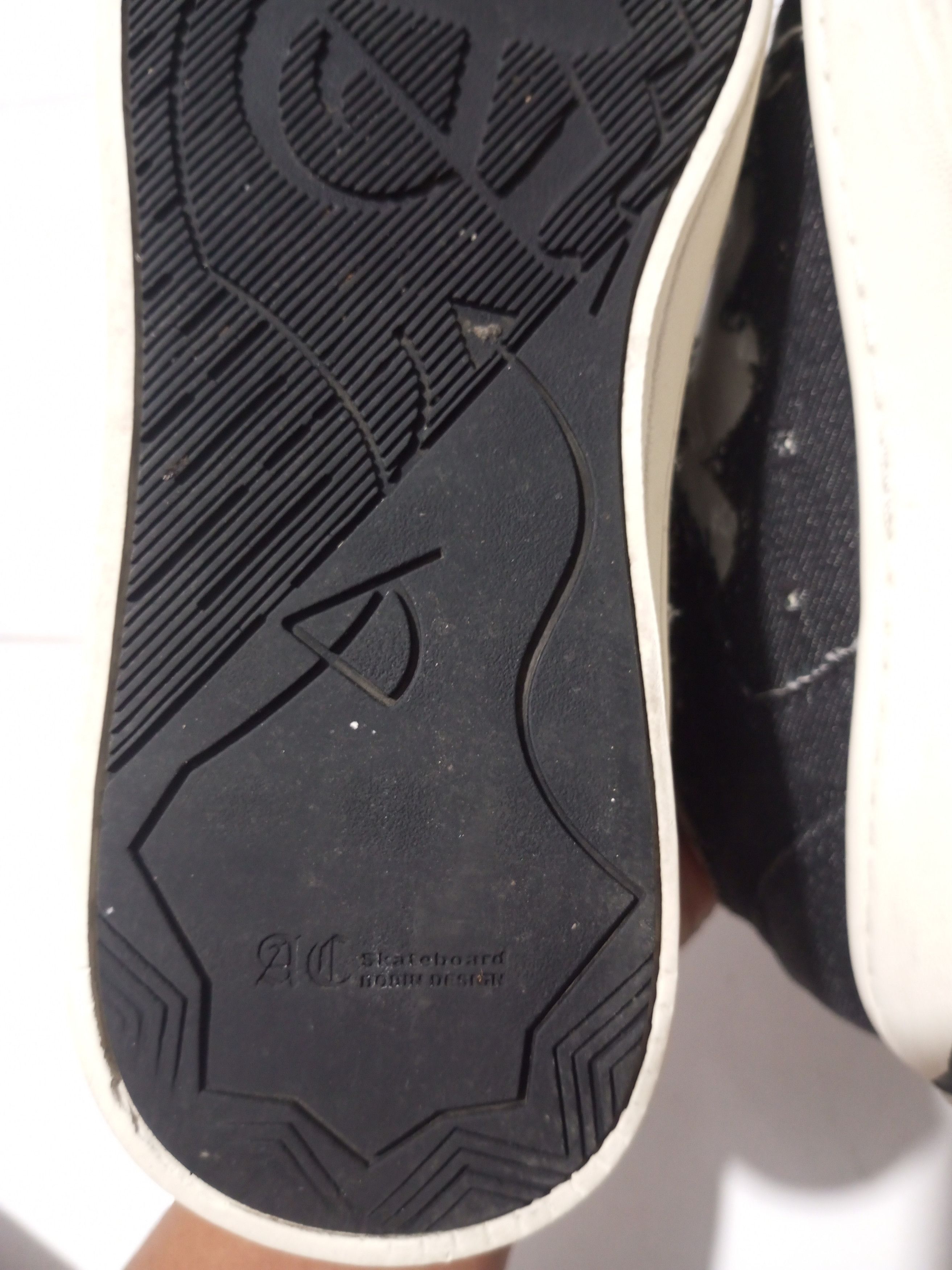 20471120 Achock skateboard mix denim balck & white sneakers Size US 6 / IT 36 - 12 Thumbnail