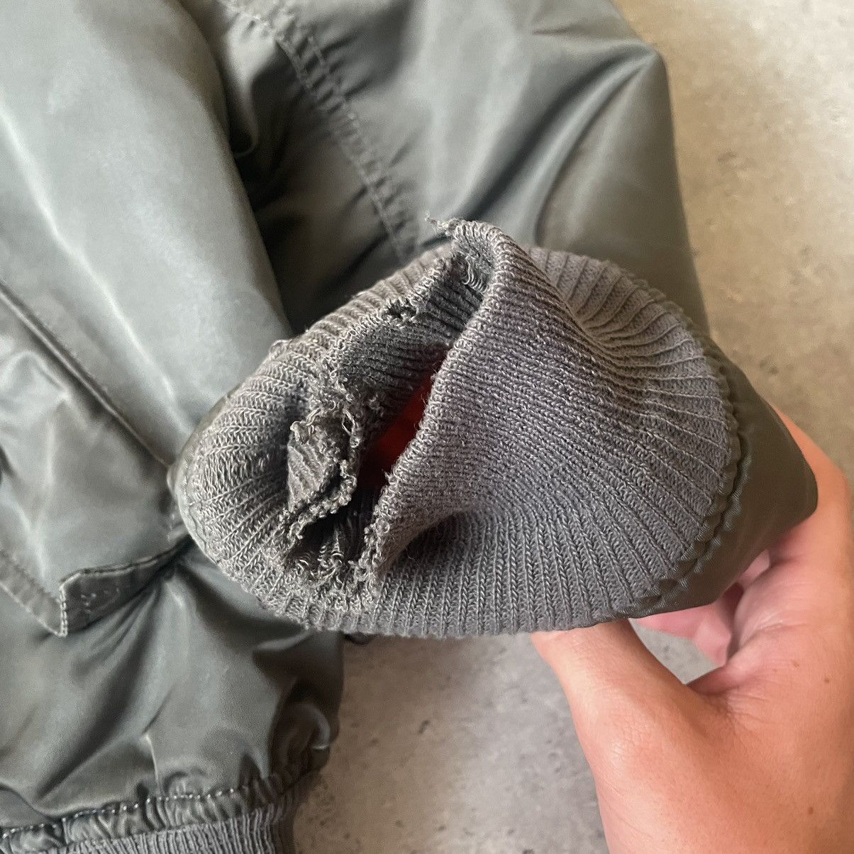 Ma1 Flyer Olive Vintage Nylon Bomber Jacket BoxyFit Oversize